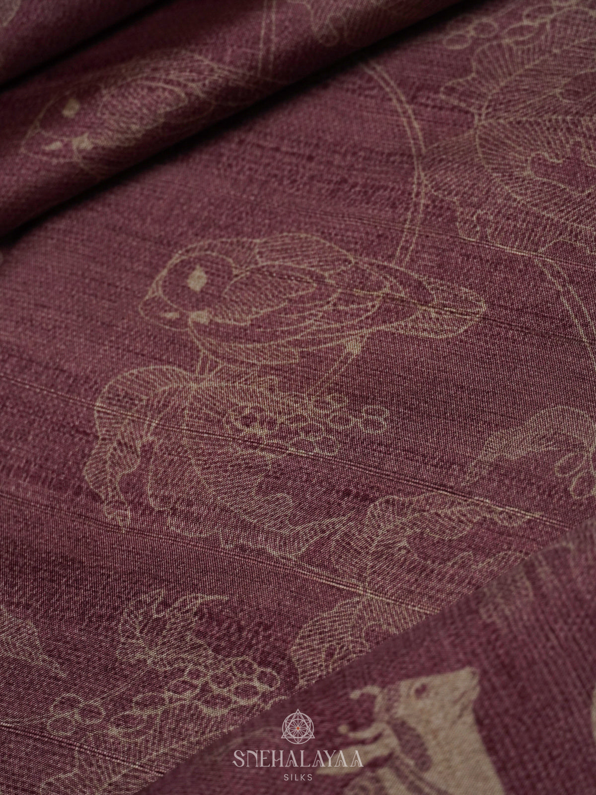Purple Tussar Saree