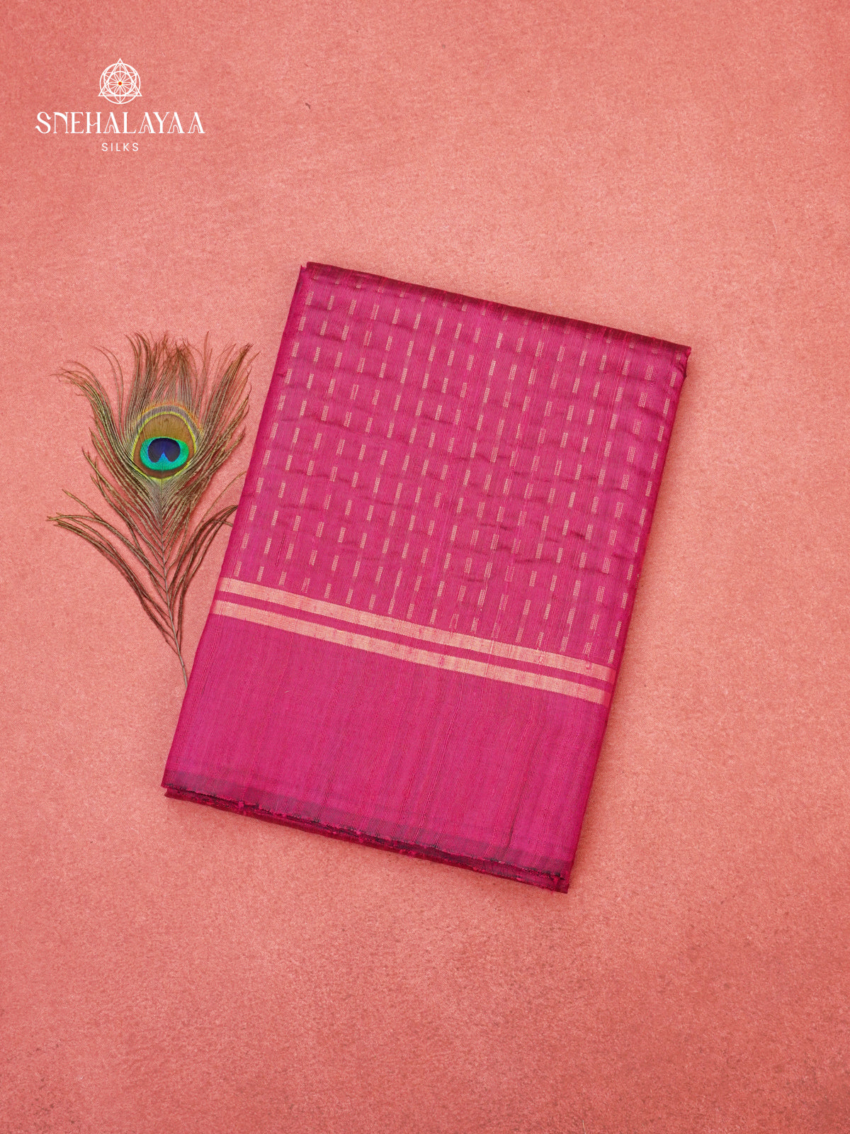 Rani Pink Dupion Silk Saree