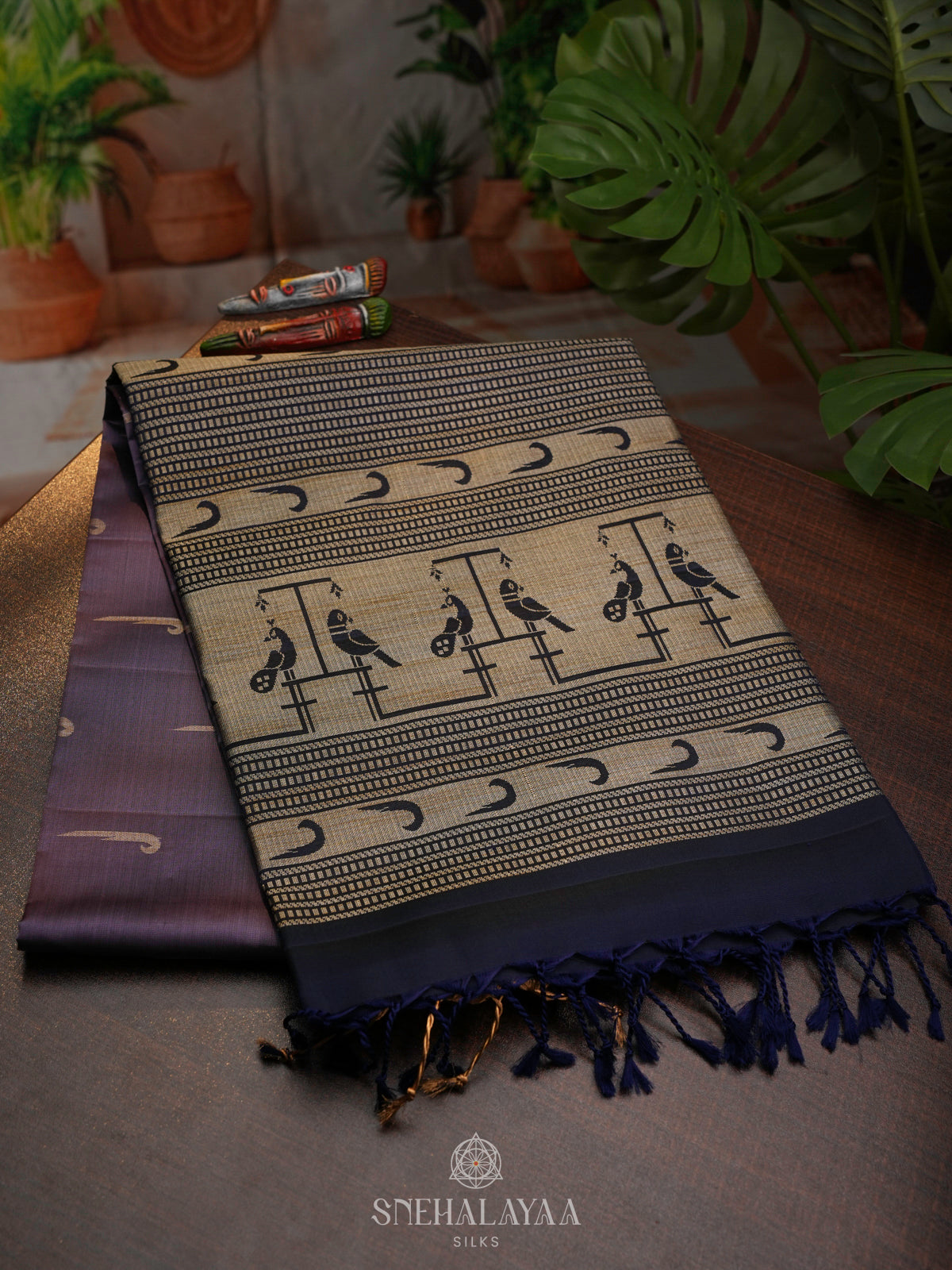 Purple Soft Silk Saree