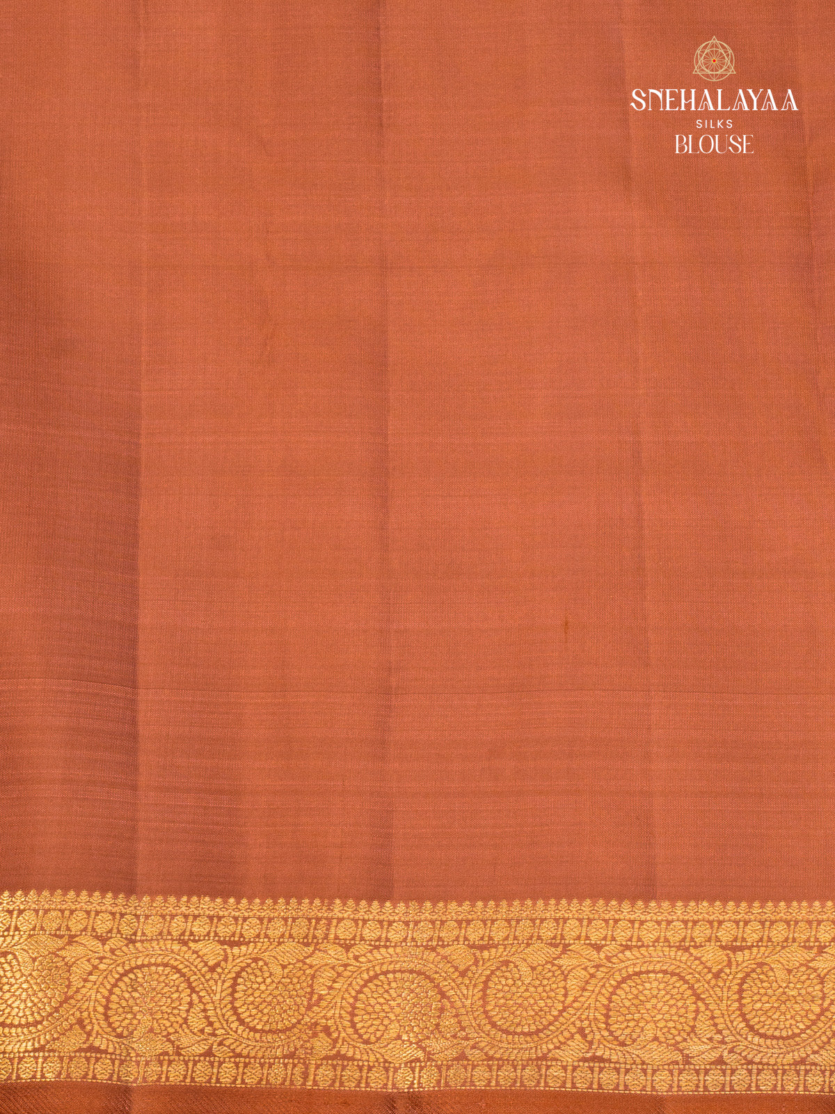 Rust Brown Kanjivaram Silk Saree