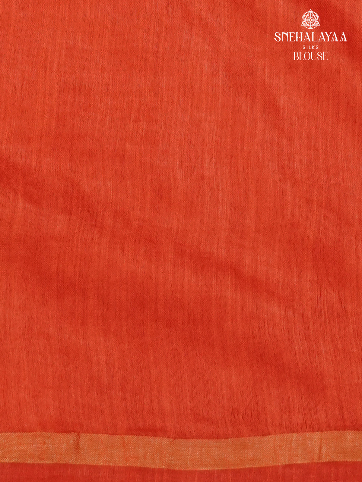 Orange Bamboo Silk Saree