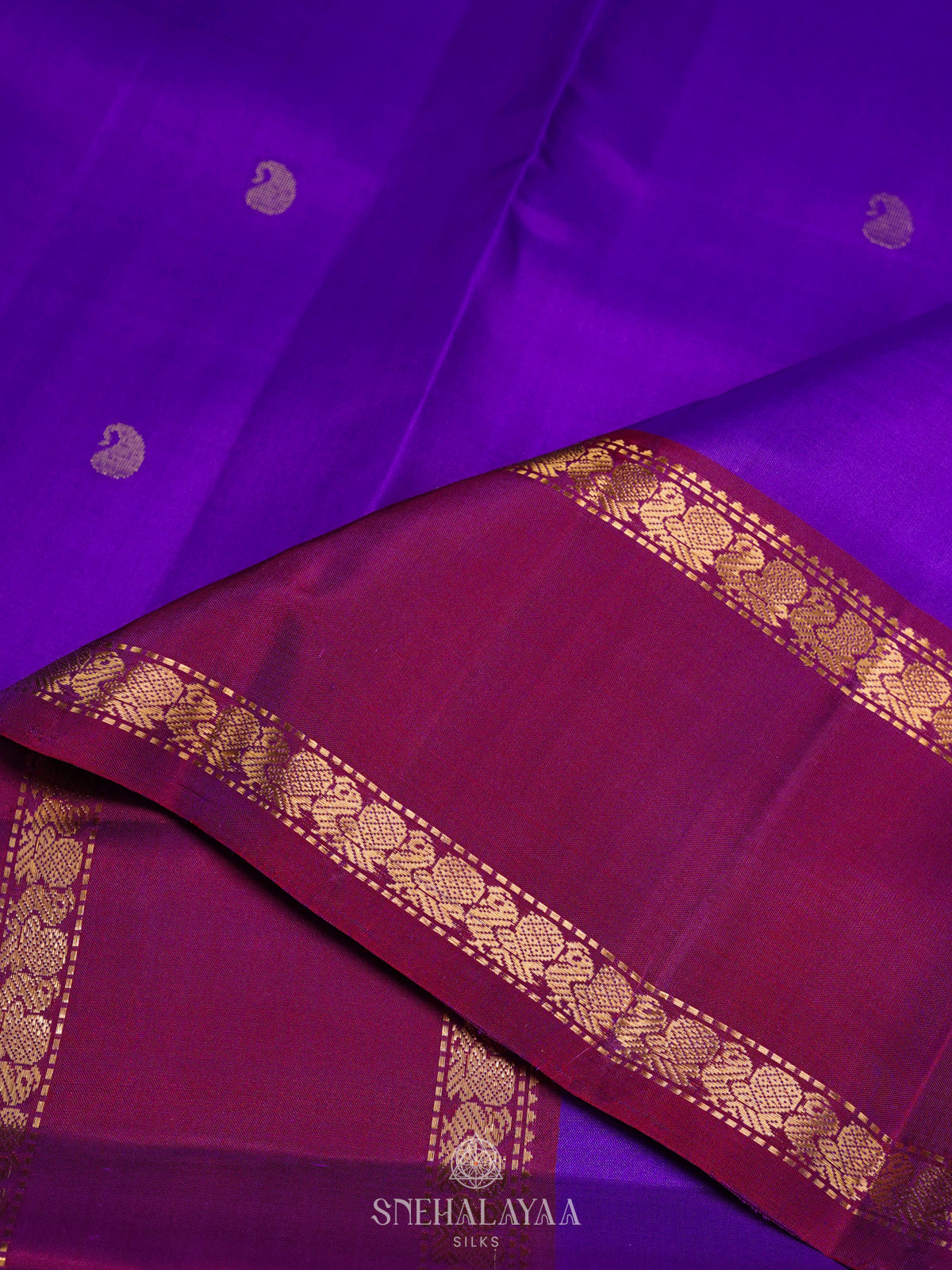 Purple Kanjivaram Silk Saree