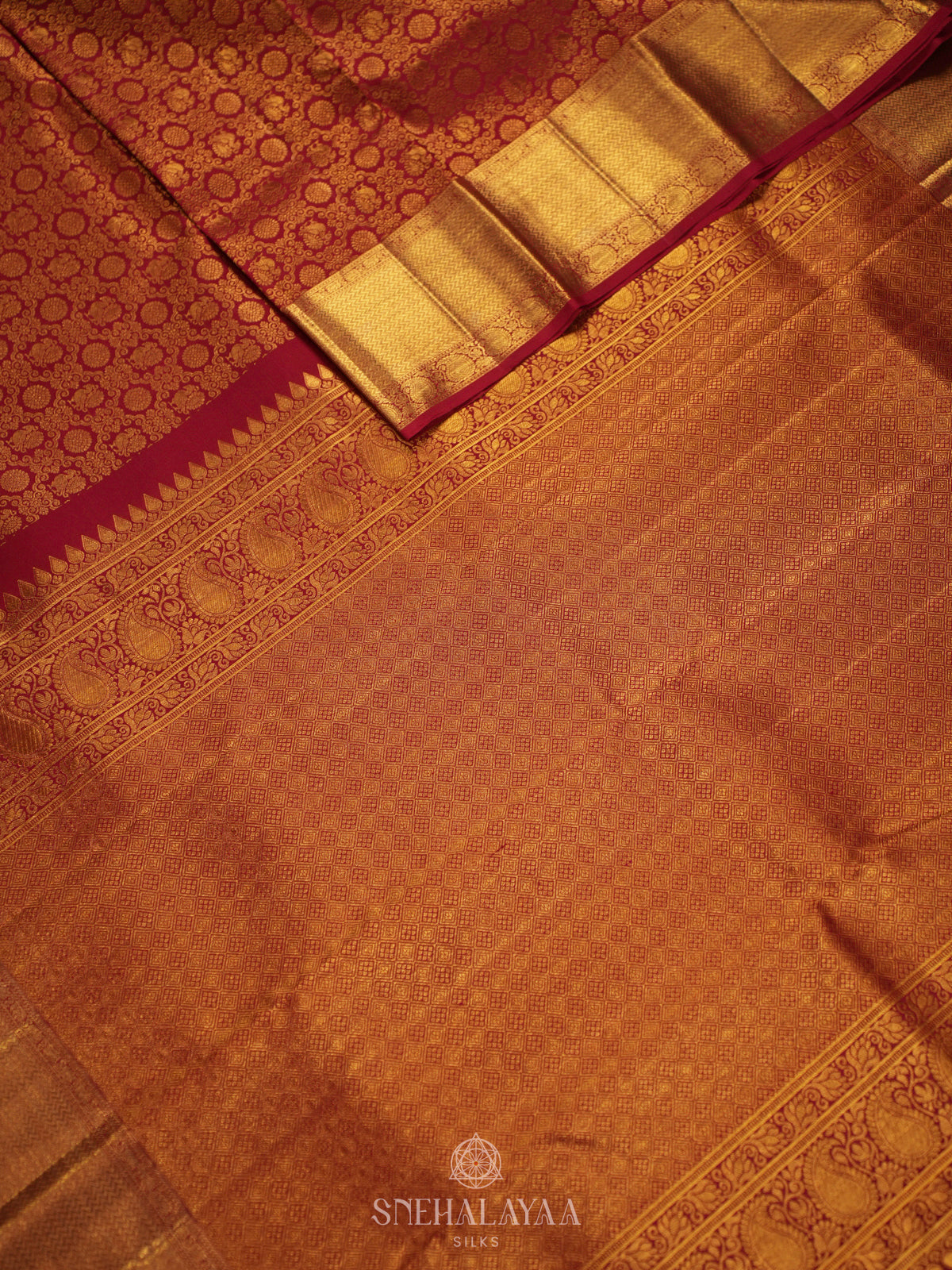 Orange Kanjivaram Silk Saree