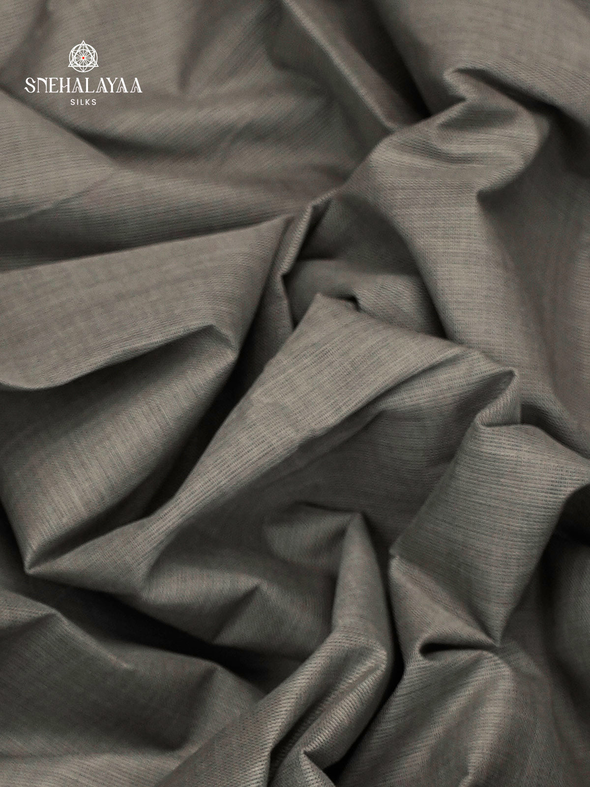 Charcoal Grey Chettinad Cotton Saree