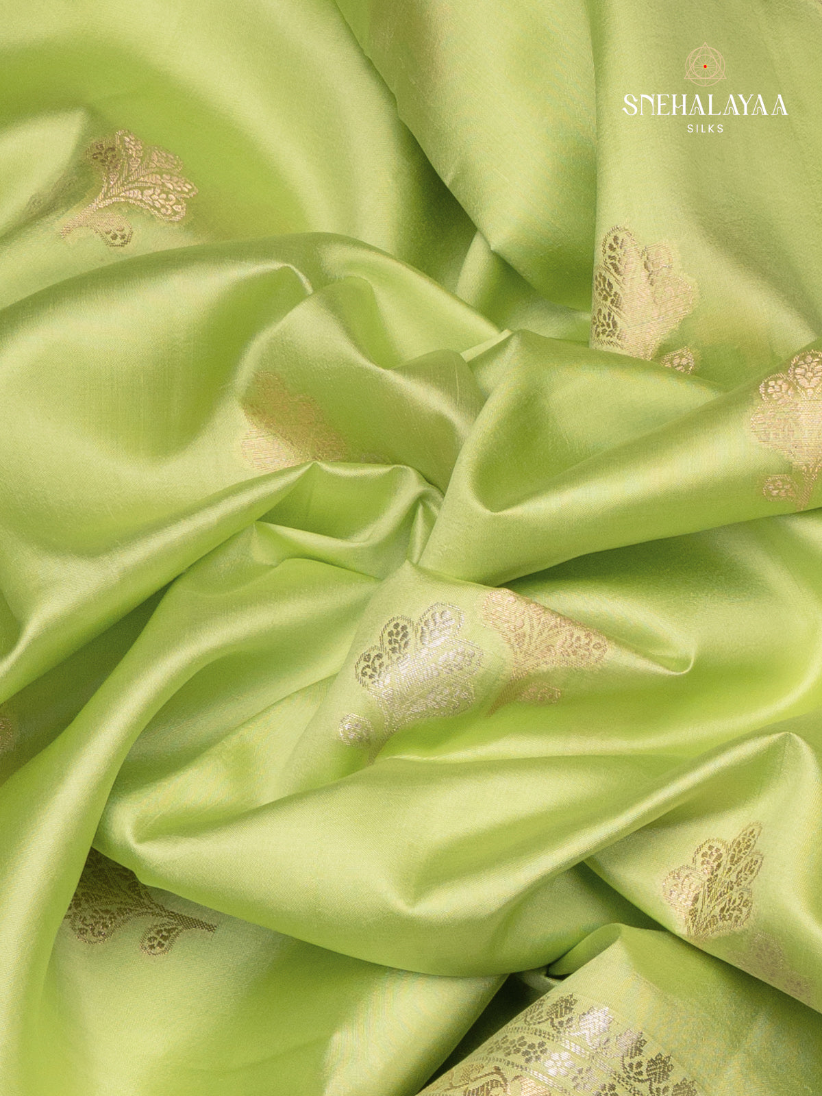 Light Green Banaras Dupion Silk Saree