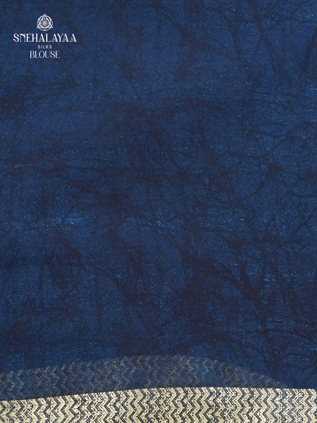 Navy Blue Chiffon Saree