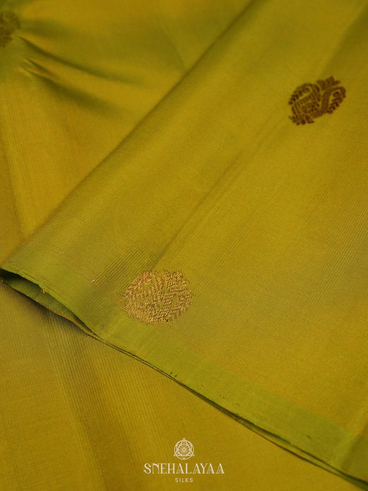 Lime Green Kanjivaram Silk Saree