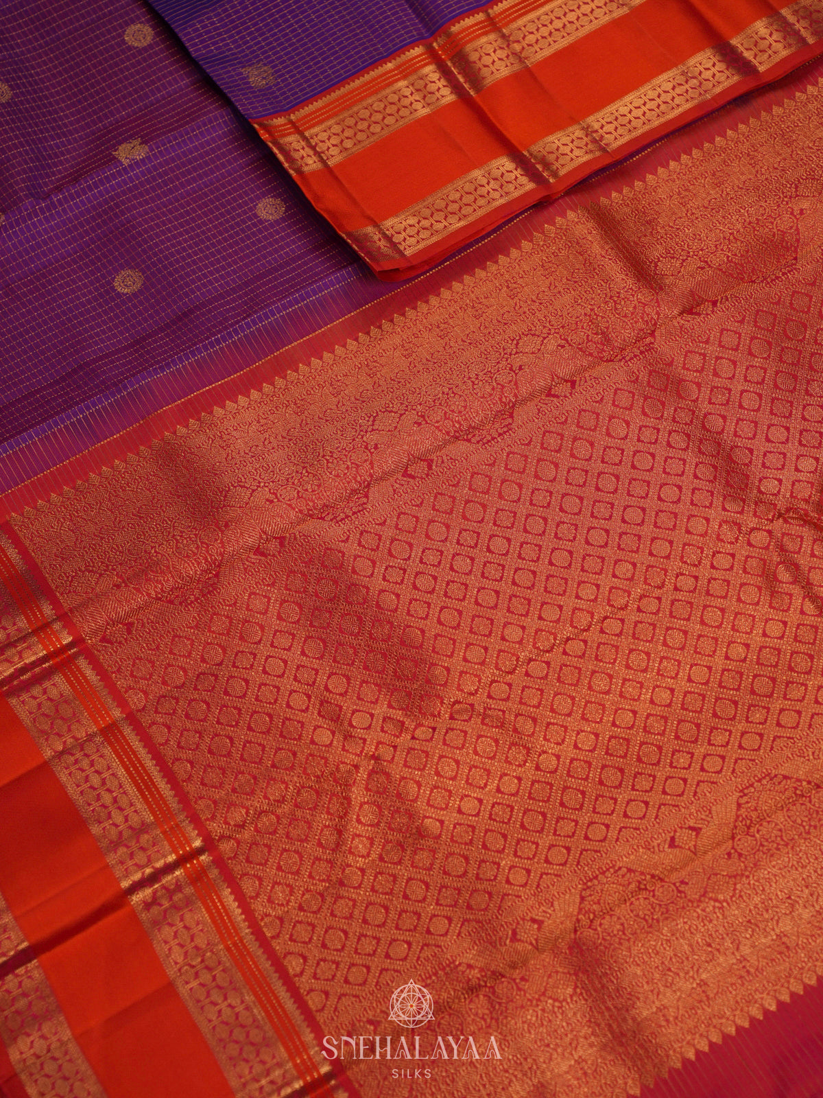 Lavender Kanjivaram Silk Saree