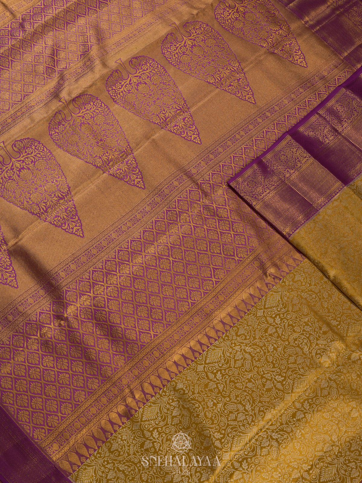 Yellow Kanjivaram Silk Saree