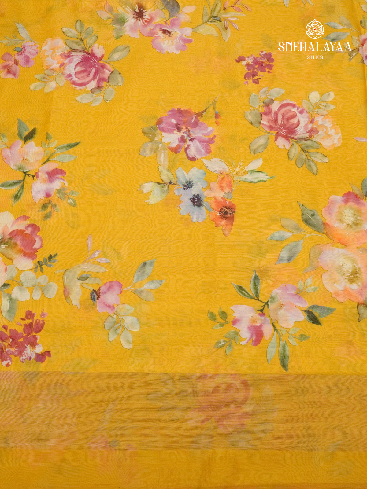 Yellow Chanderi Saree