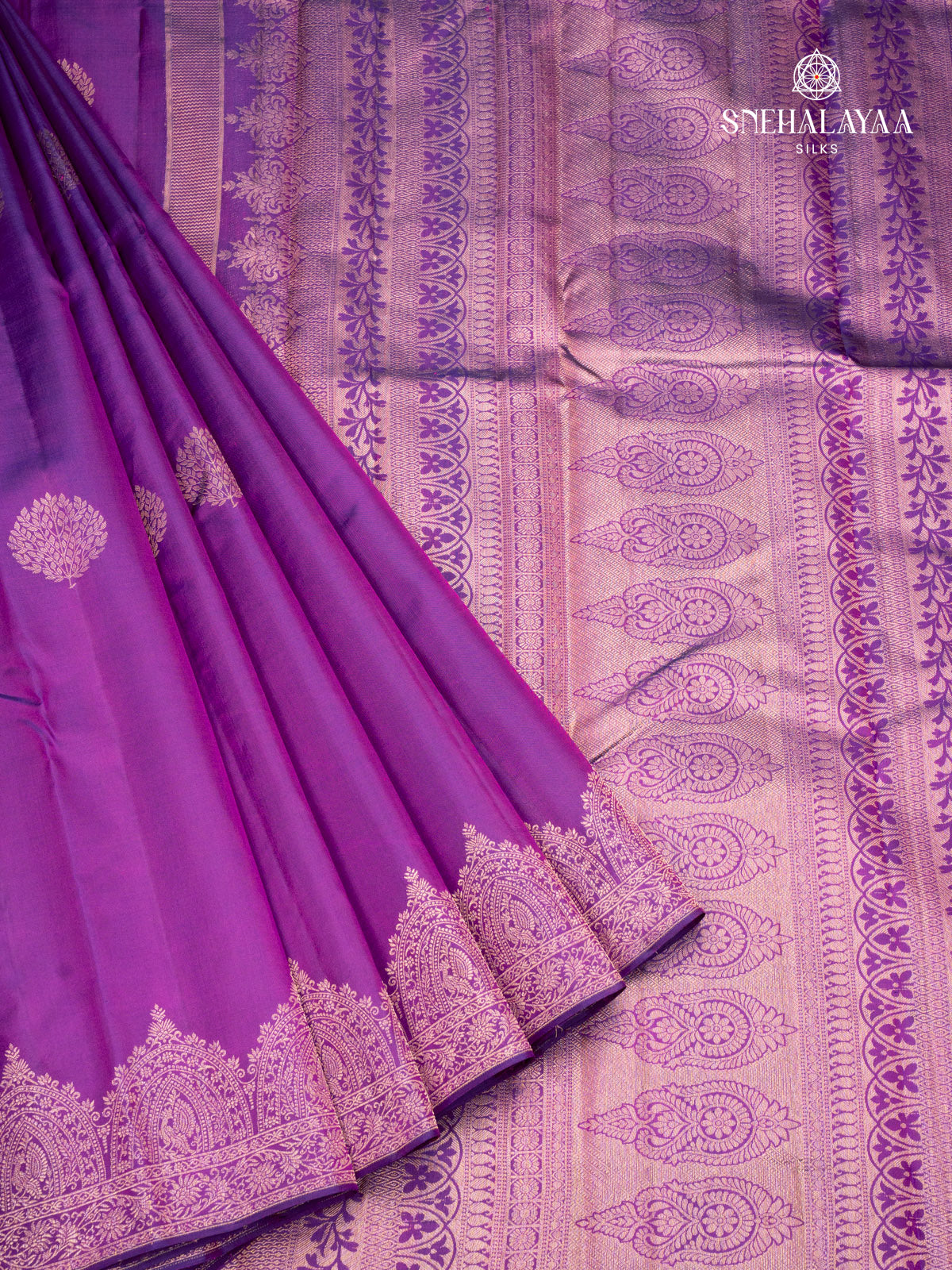 Violet Kanjivaram Silk Saree