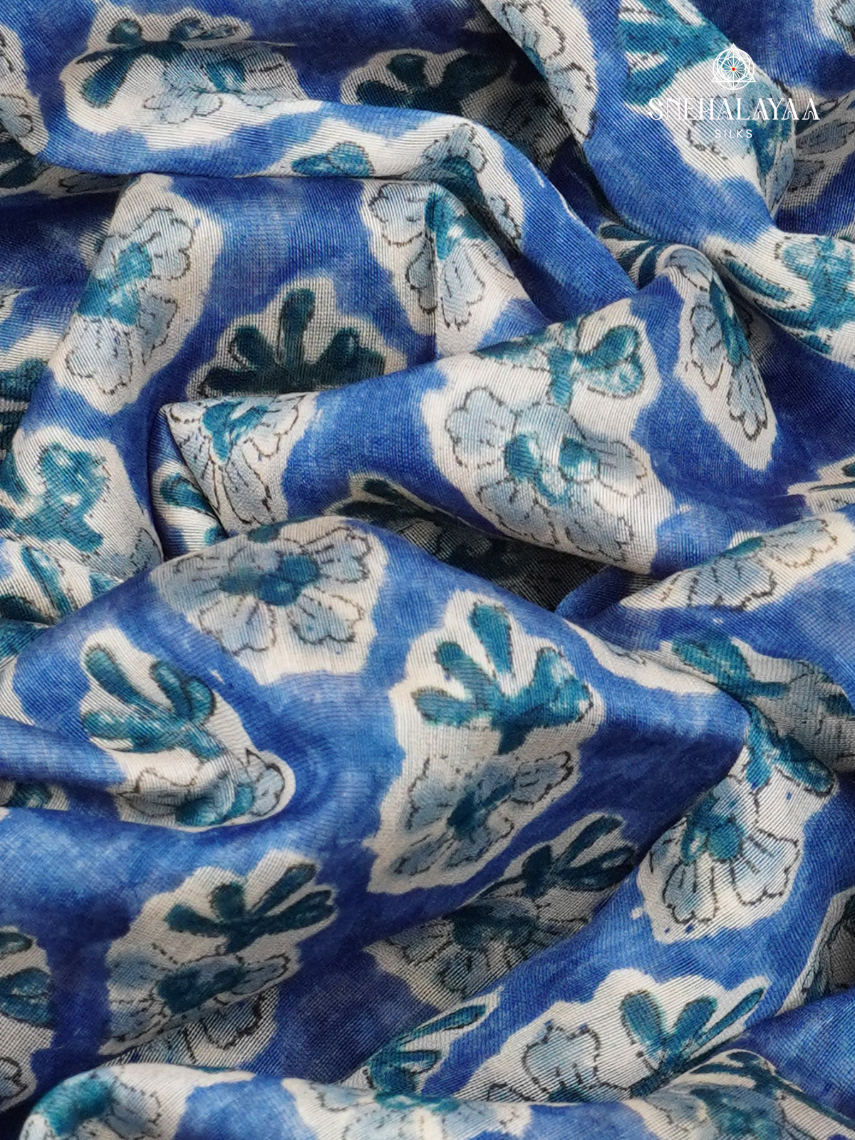 Pastel Blue Chanderi Saree