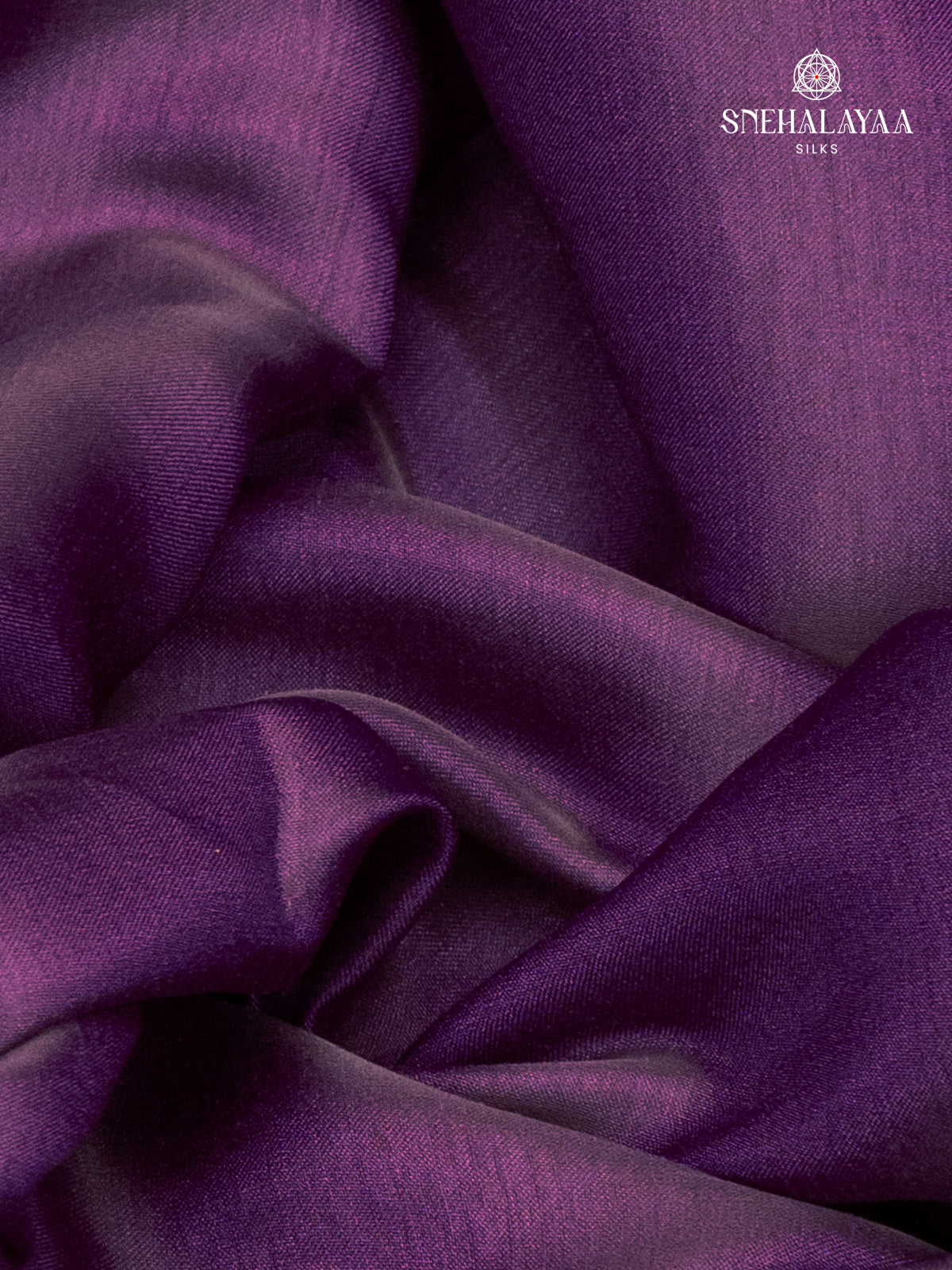 Plum Raw Silk Embroidery Saree