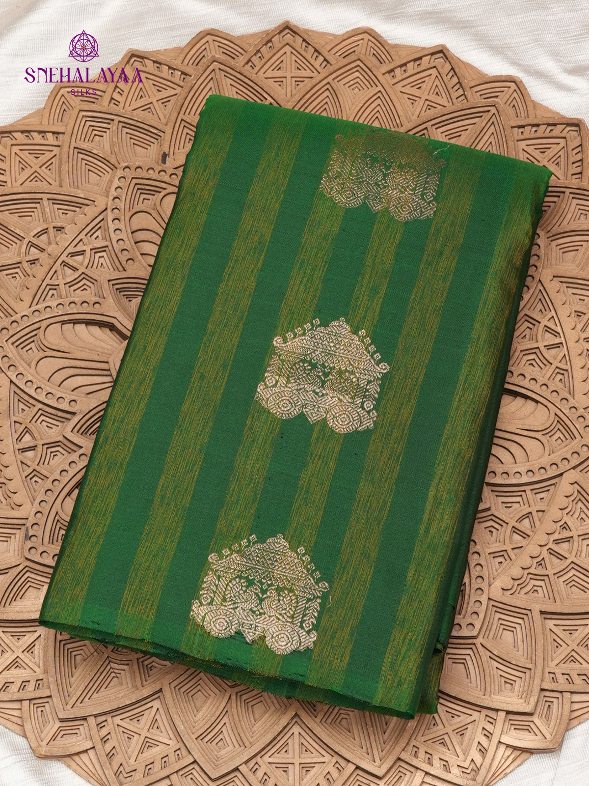 Emerald Green Kanjivaram Silk Saree