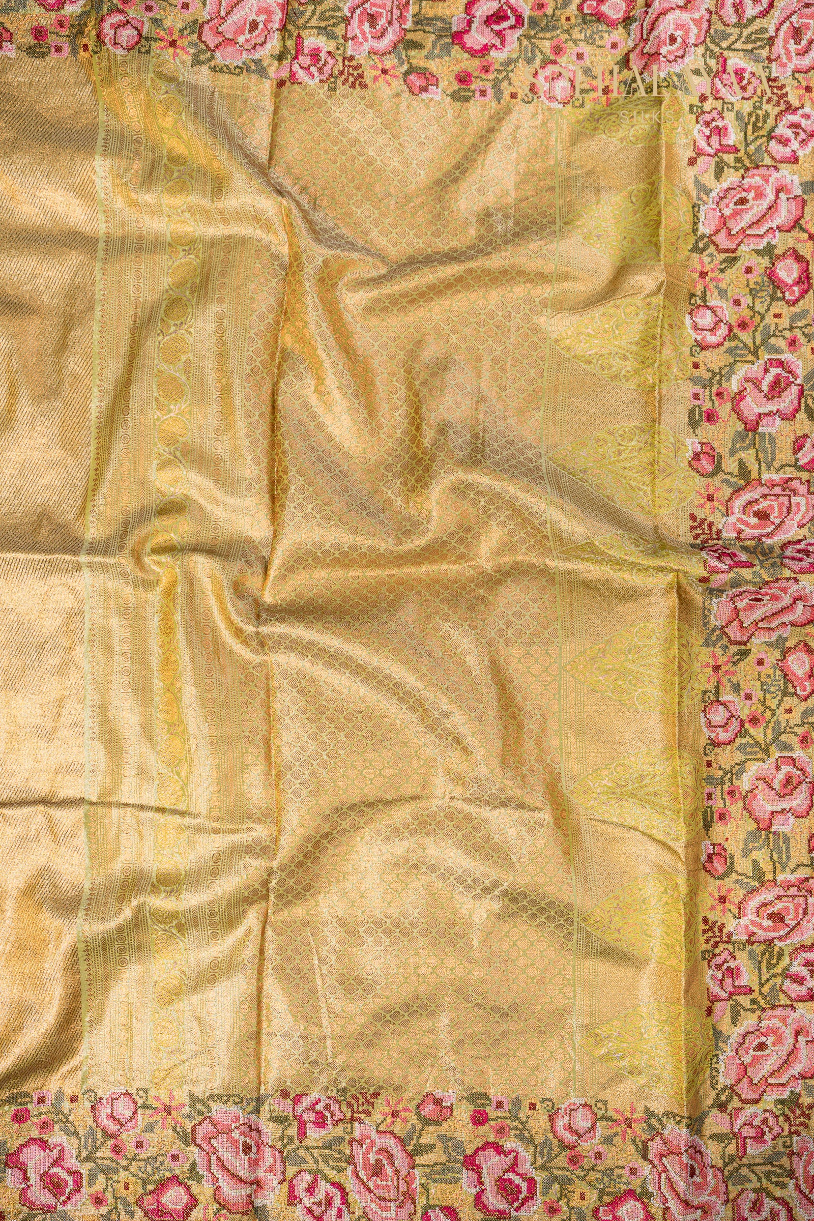 Gold Banaras Tissue Saree