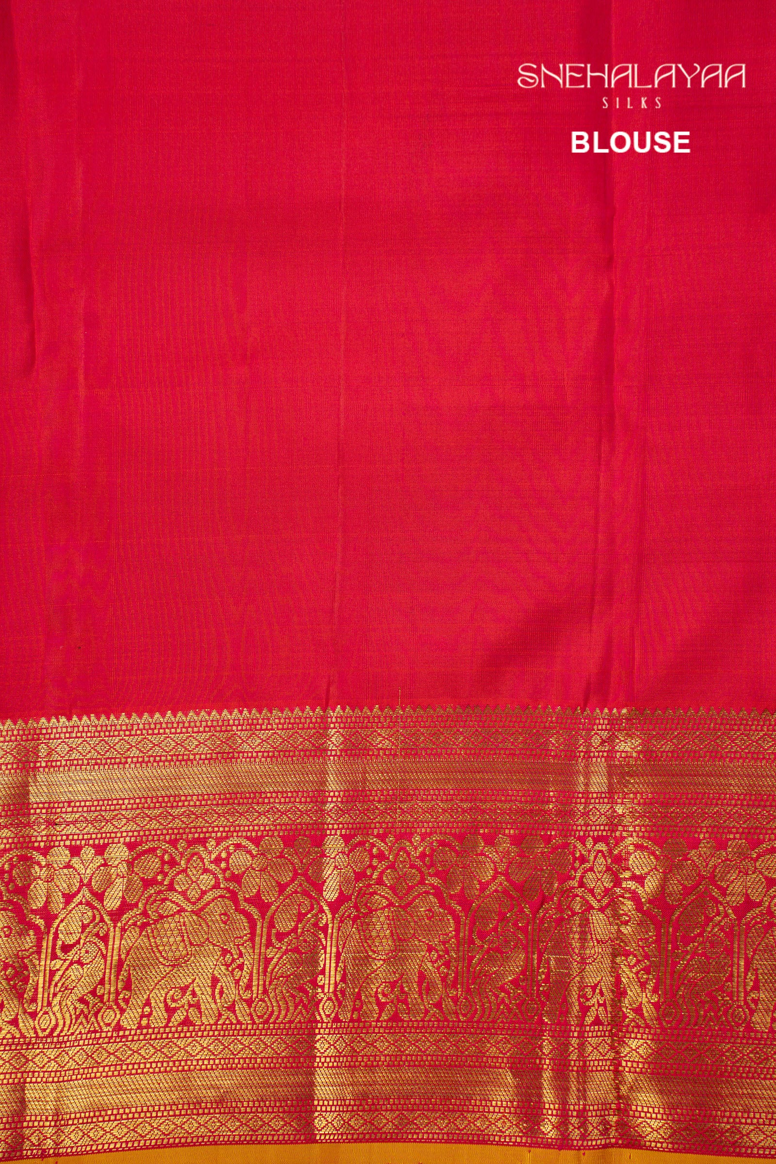 Rose Red Kancheevaram Silk Saree
