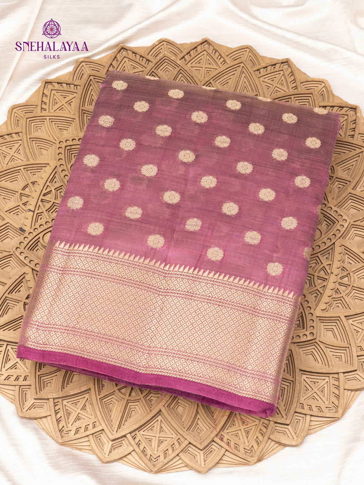 Plum Raw Silk Saree