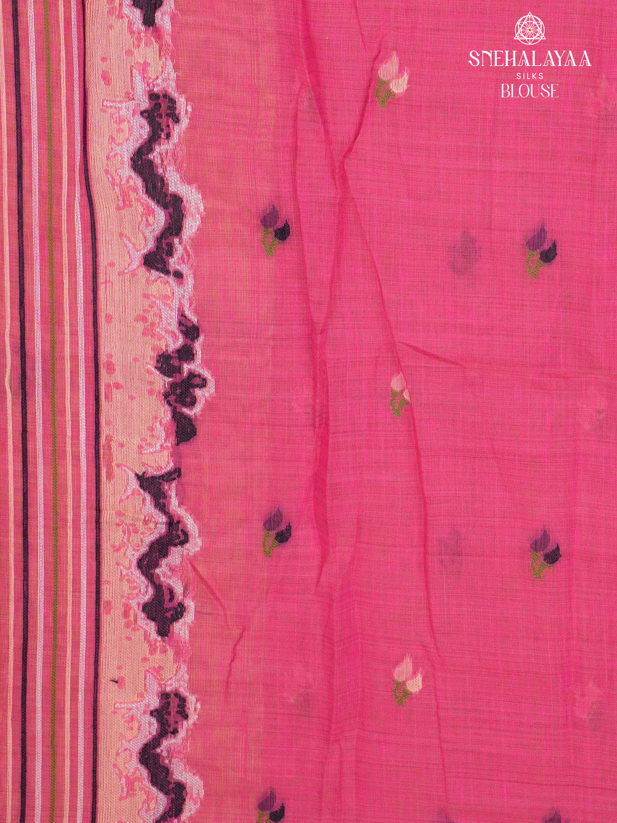 Peach Munga Cotton Saree