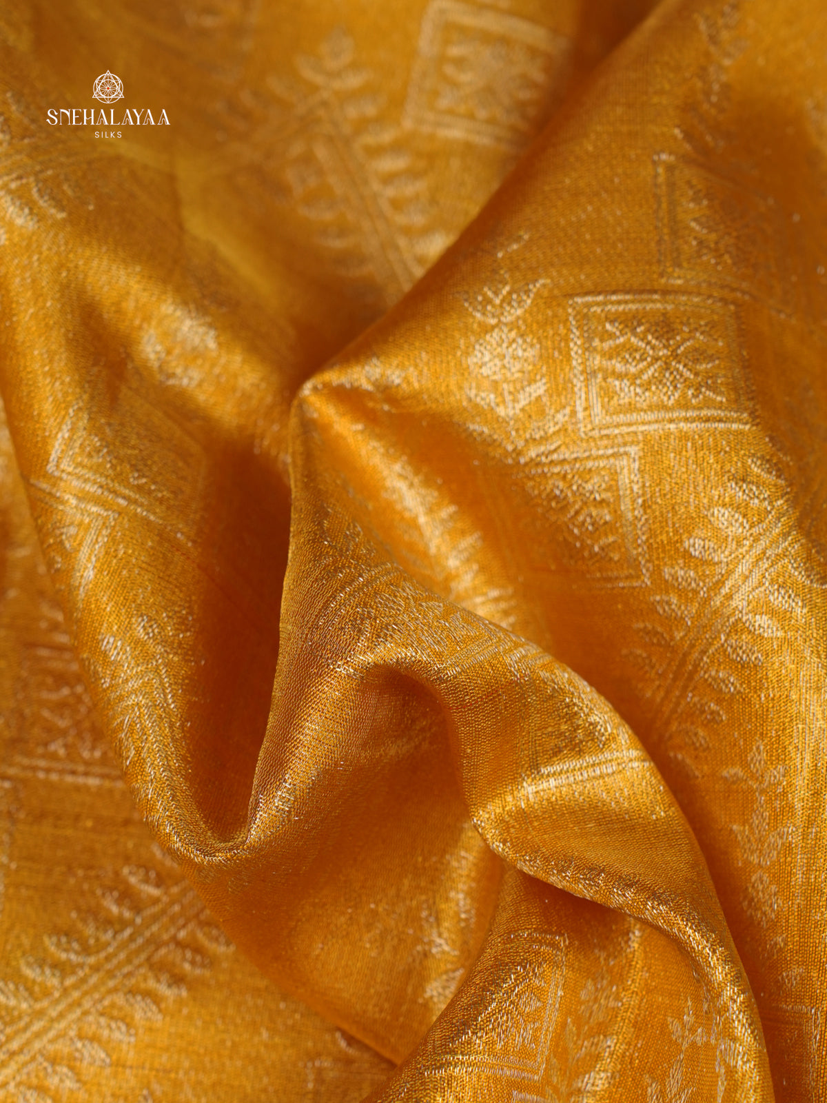 Mustard Gold Kanjivaram silk saree