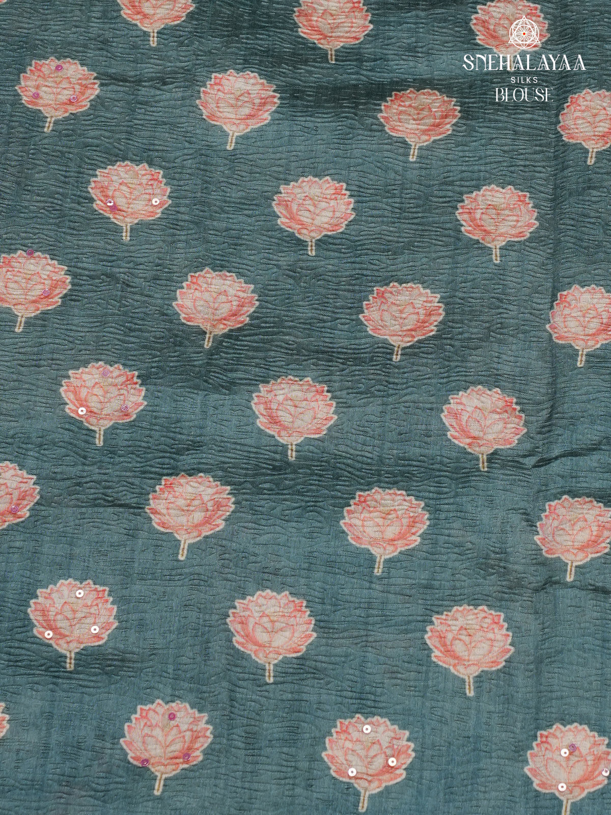 Sage Green Crush Embroidery Saree