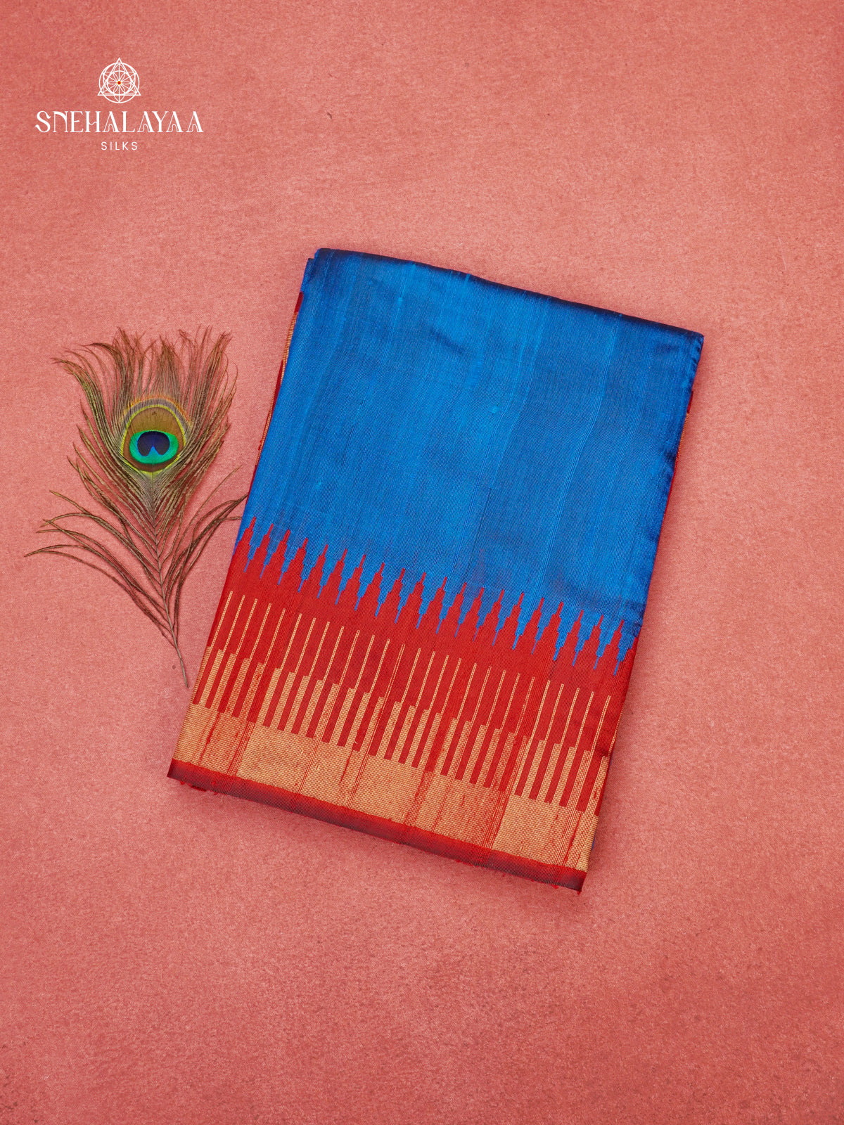 Royal Blue Dupion Silk Saree