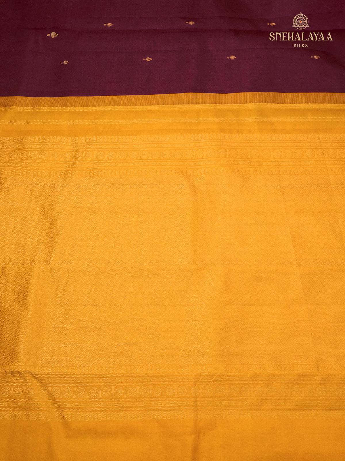 Maroon Korvai Kanjivaram Silk Saree