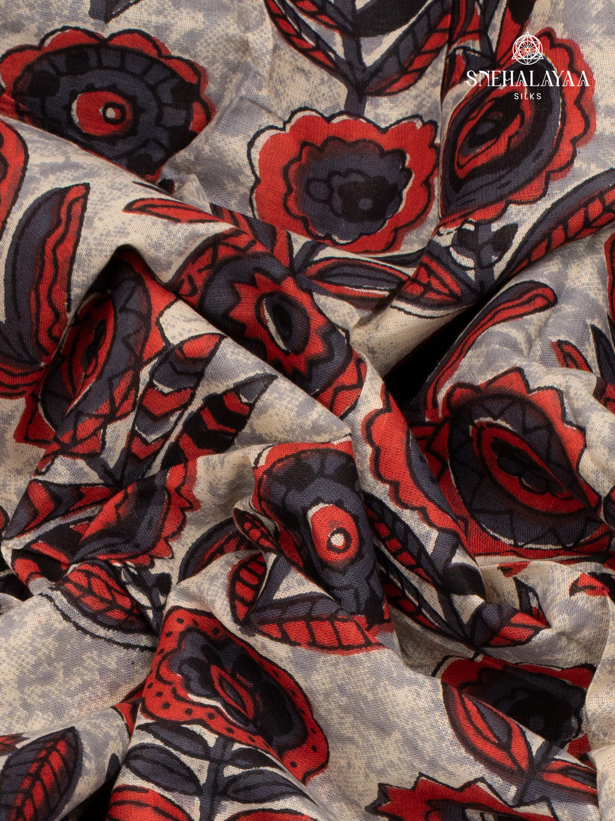 Grey Jaipur Cotton Saree