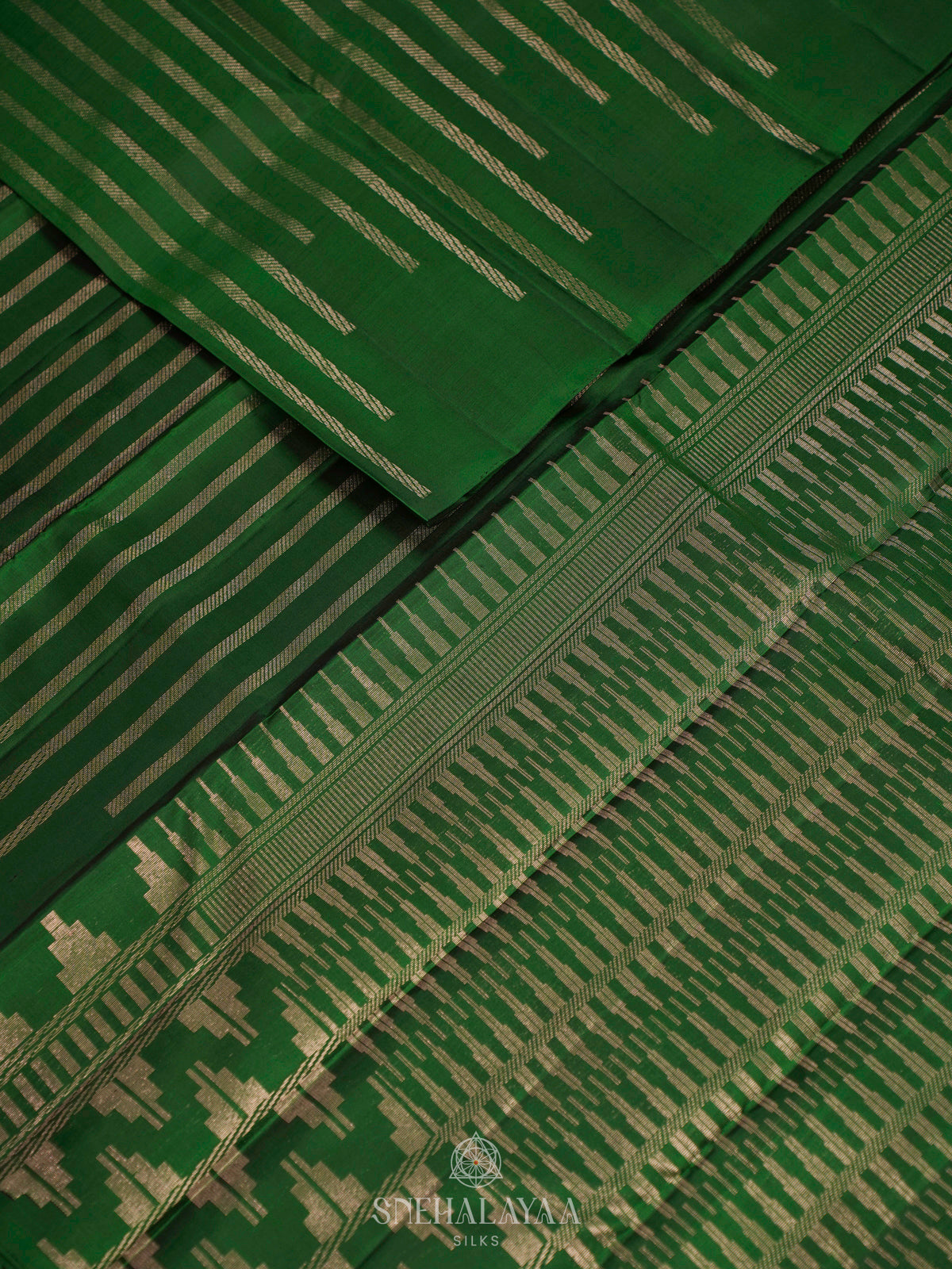 Emerald Green Kanjivaram Silk Saree