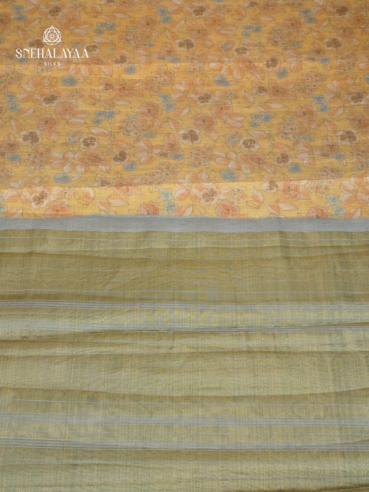 Mustard Linen Tissue Saree