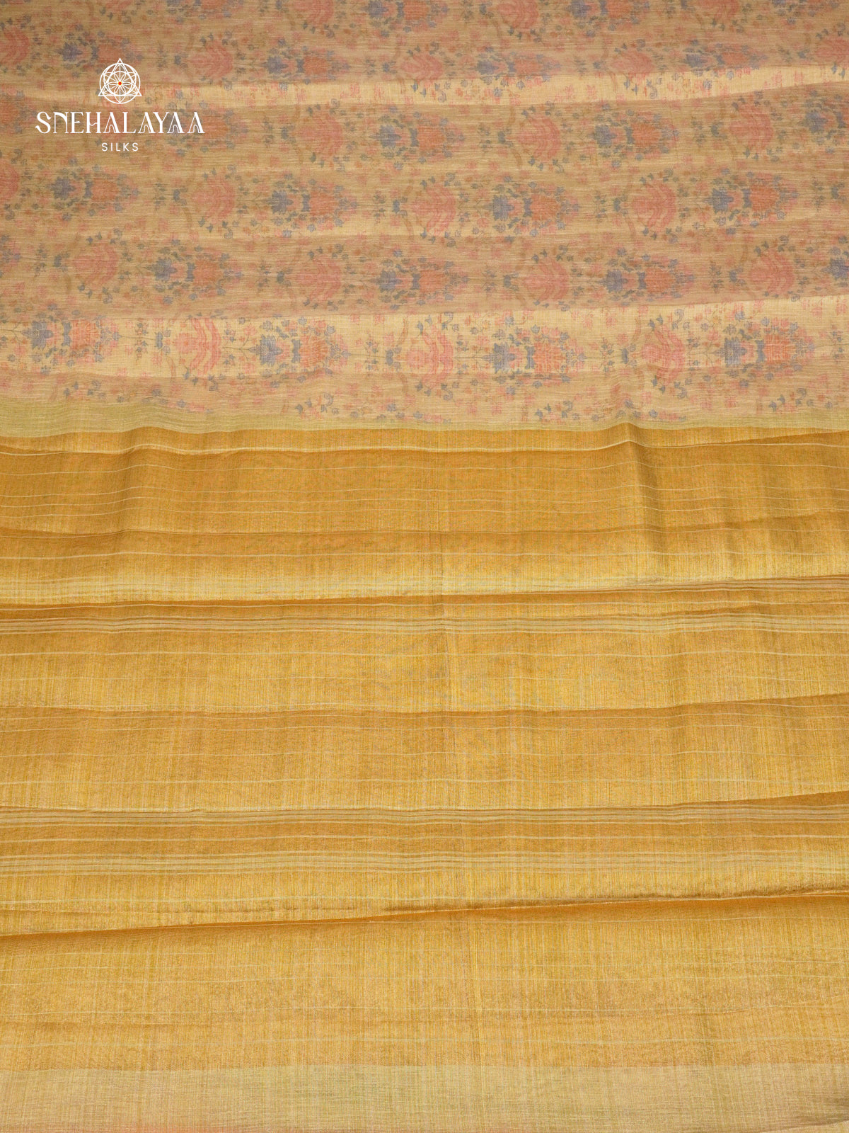 Beige Linen Tissue Saree