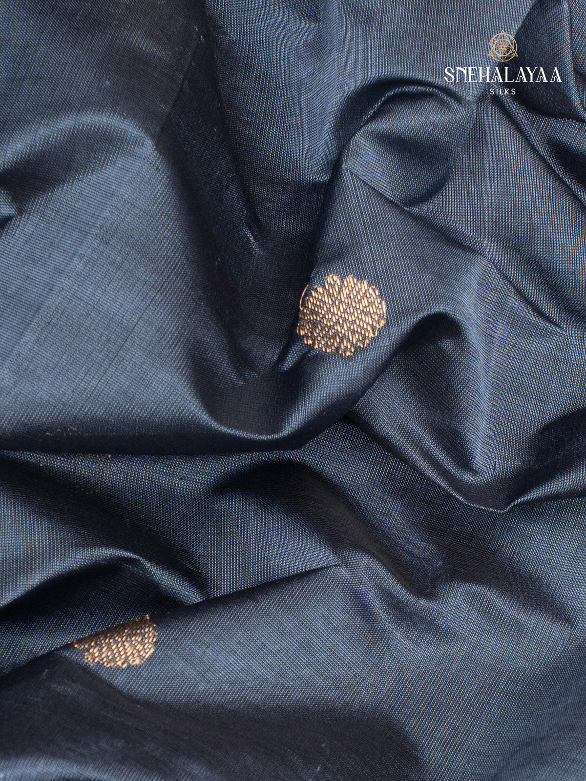 Greyish Blue Kanchi Silk Cotton Saree