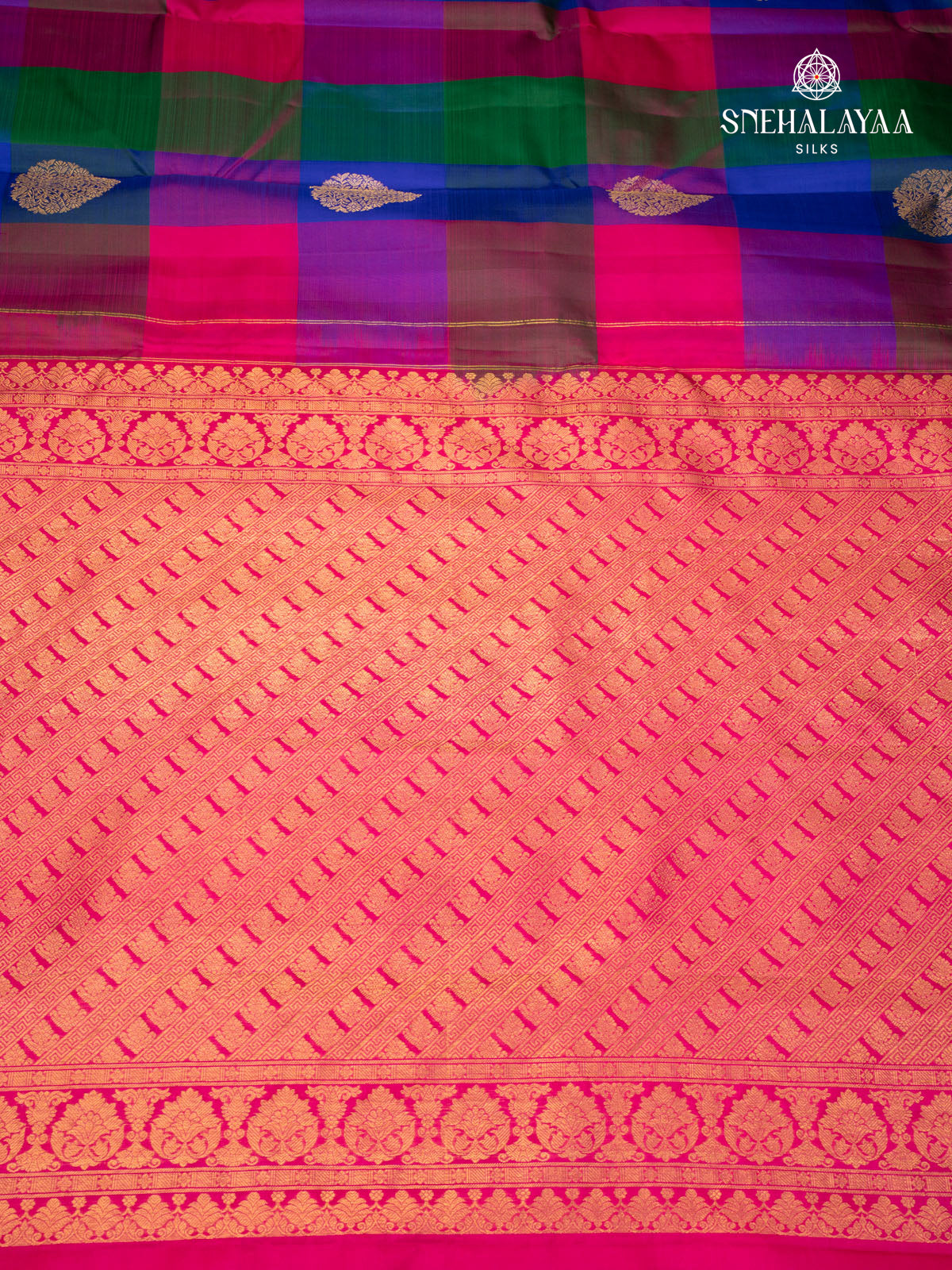 Multi Colour Kanjivaram Silk Saree