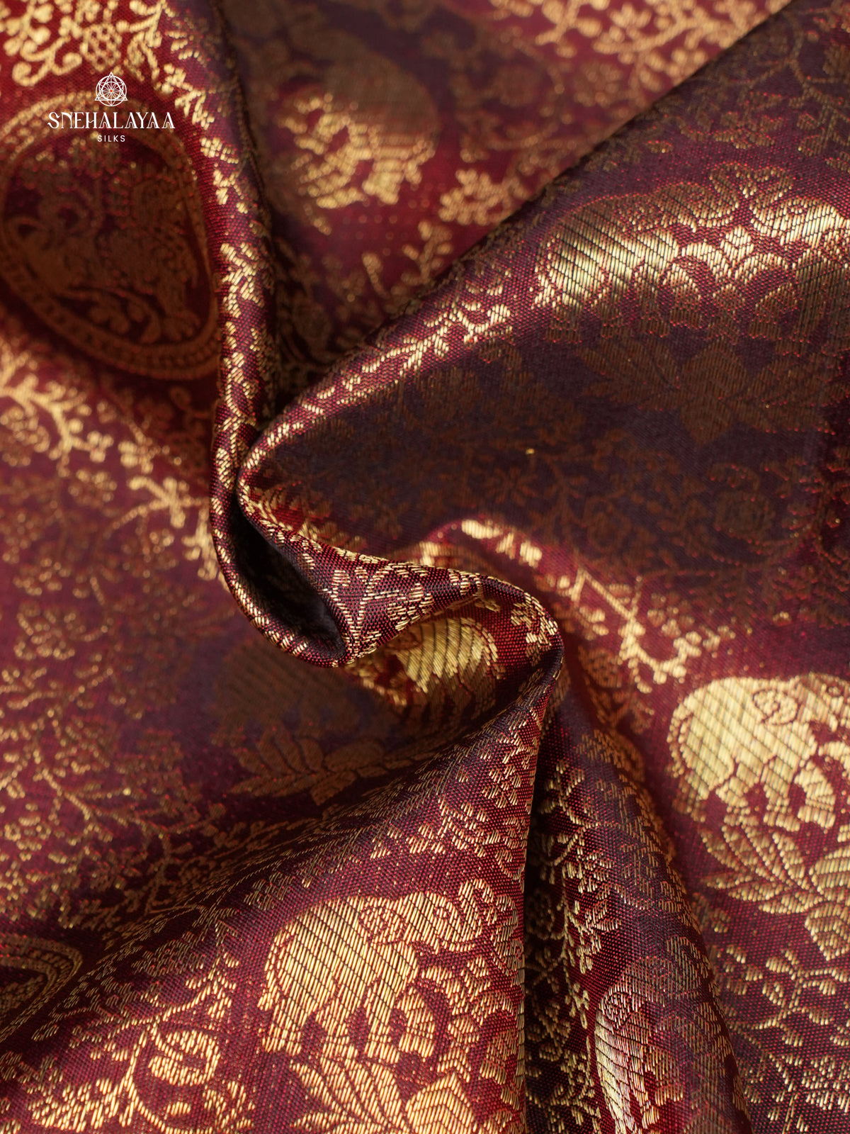 Maroon Kanjivaram Silk Saree