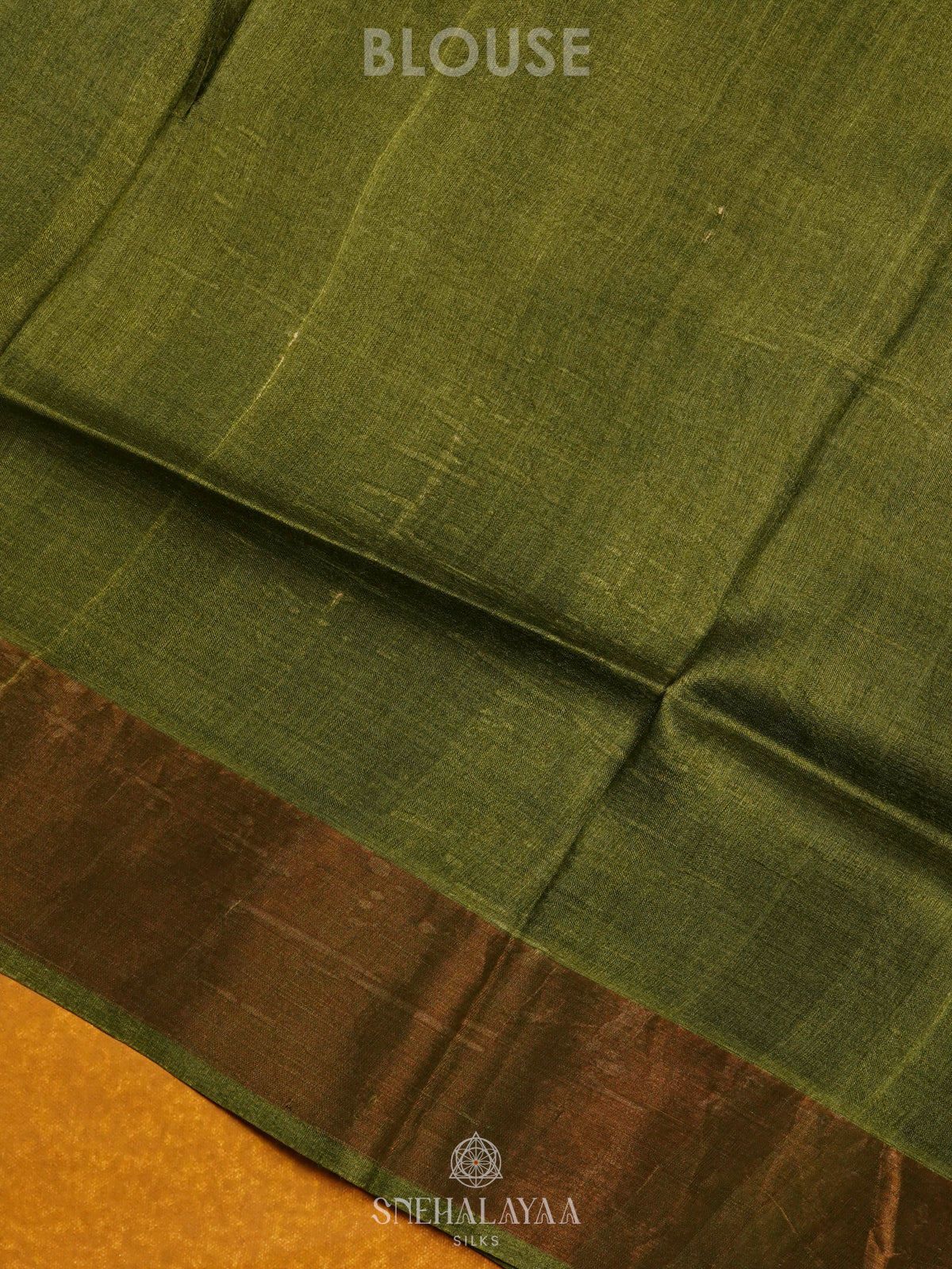 Olive Green Tussar Saree