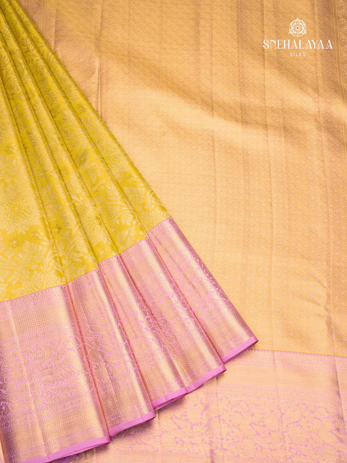 Yellow Kanjivaram Silk Saree