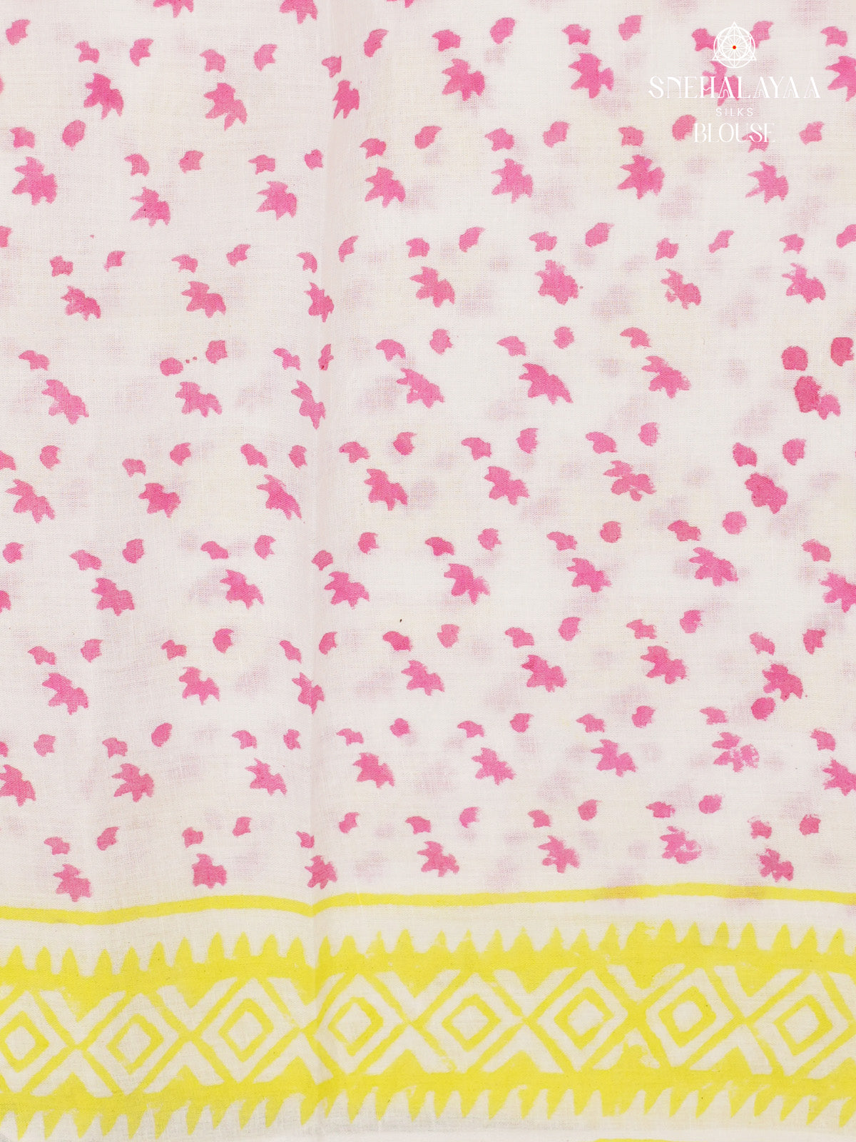 White Jaipur Cotton Saree