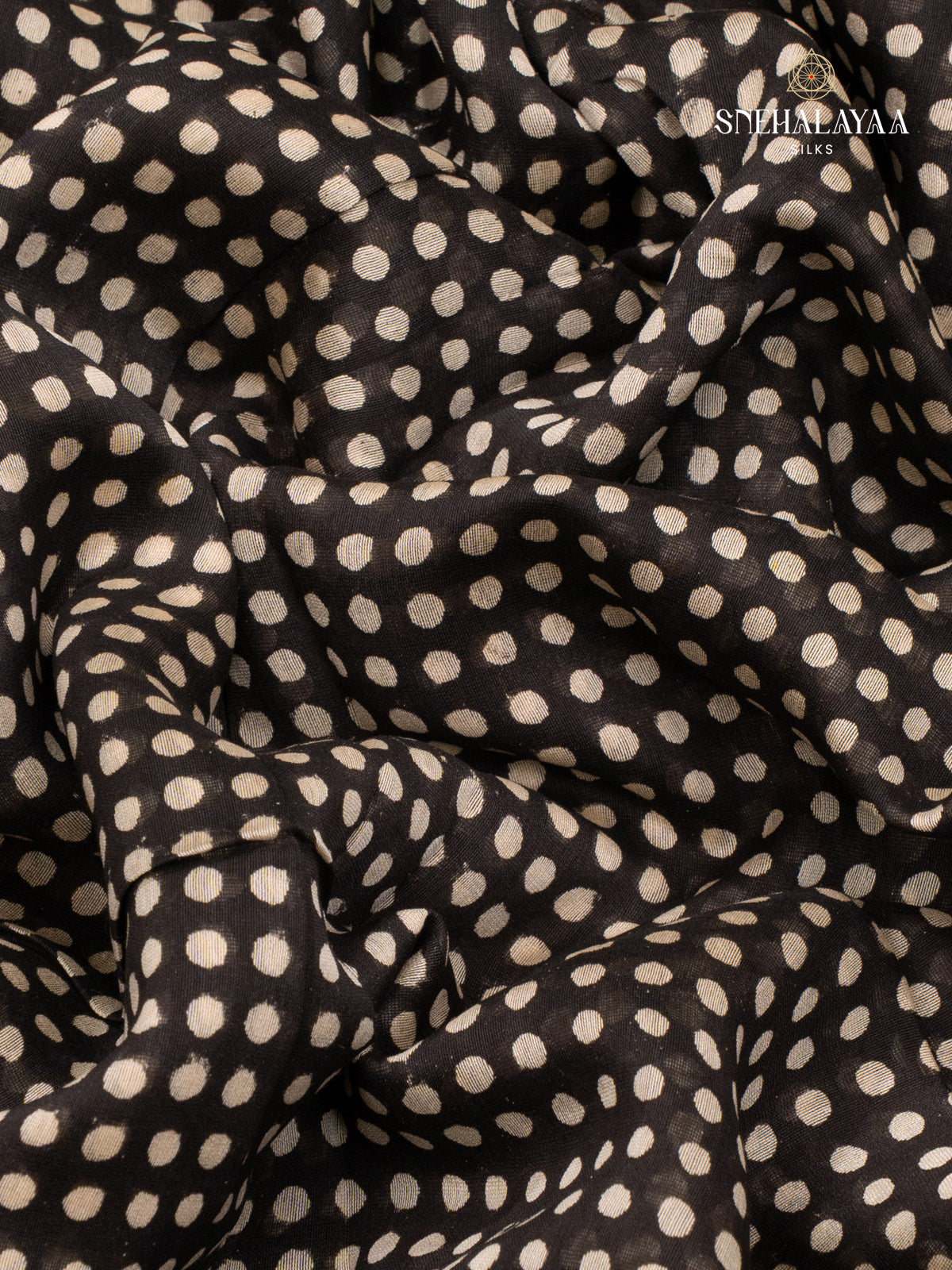 Black Chanderi Saree