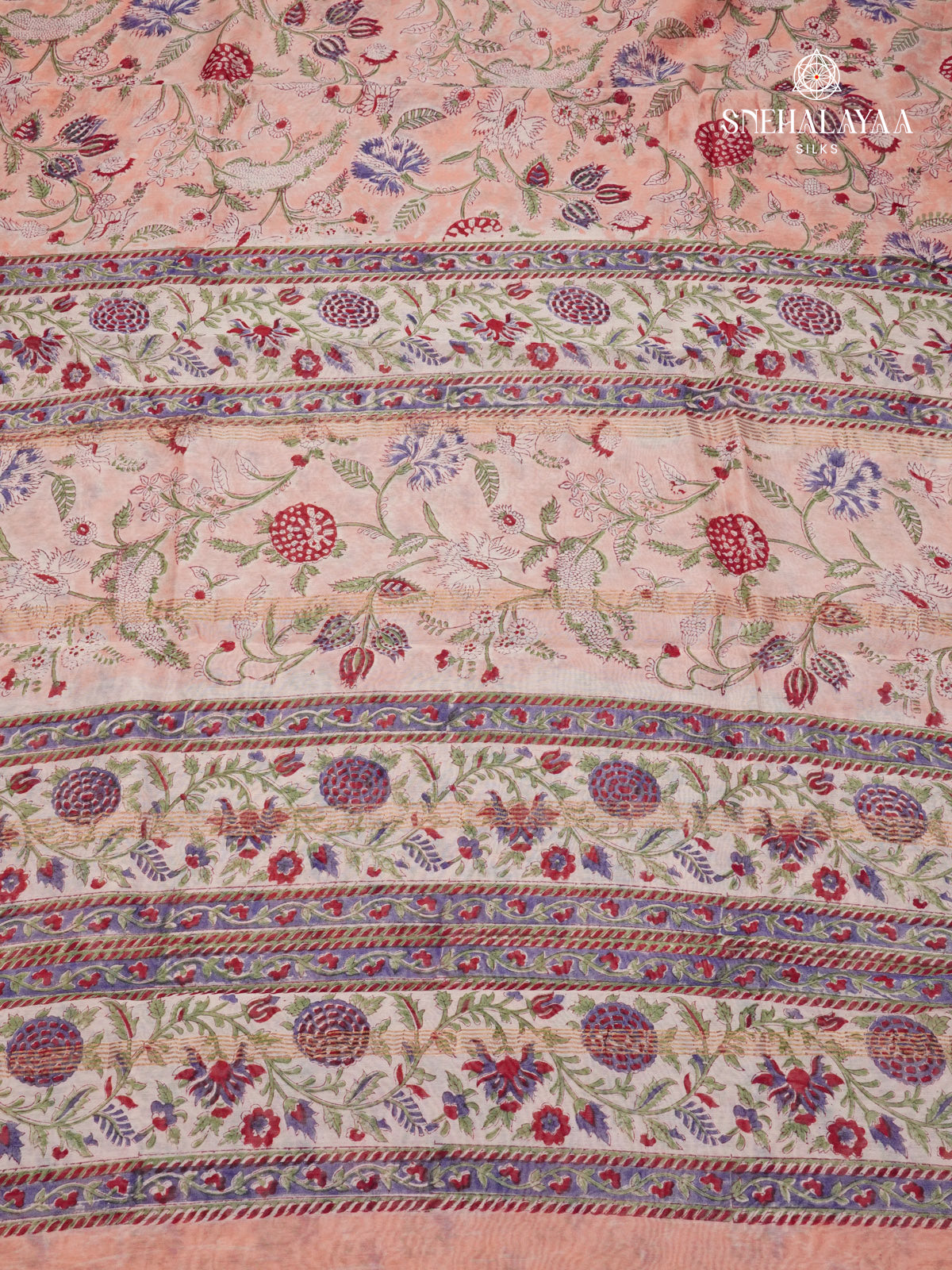 Pastel Pink Chanderi Saree