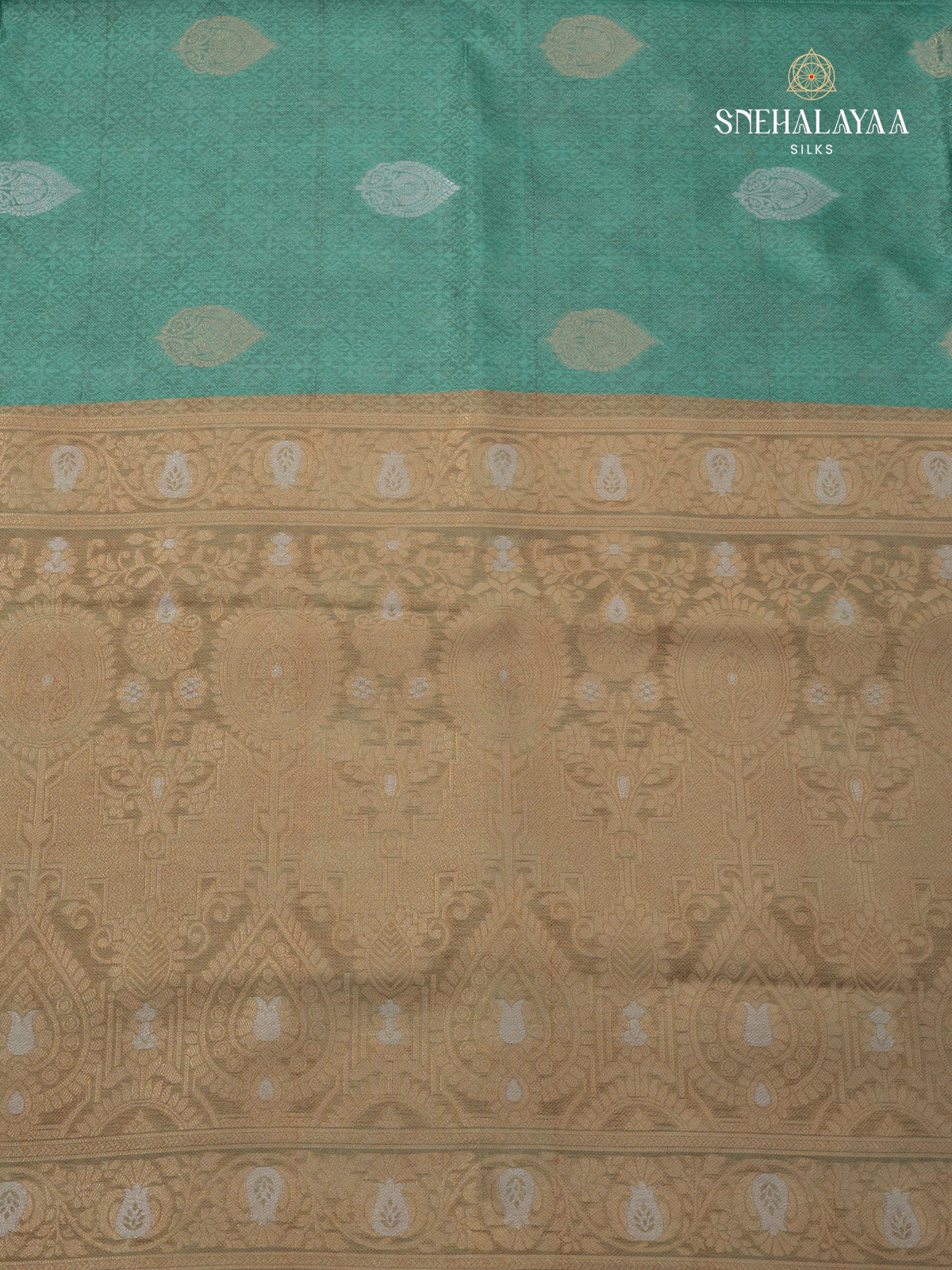 Teal Green Jute Saree