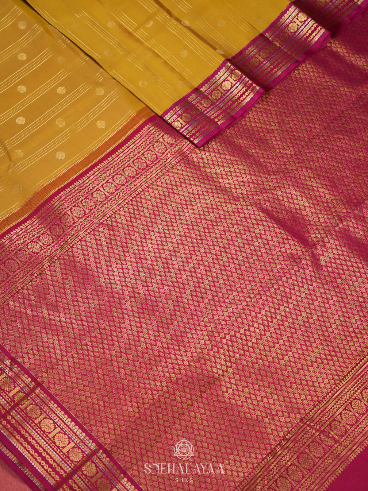 Yellow Kanjivaram Silk Saree