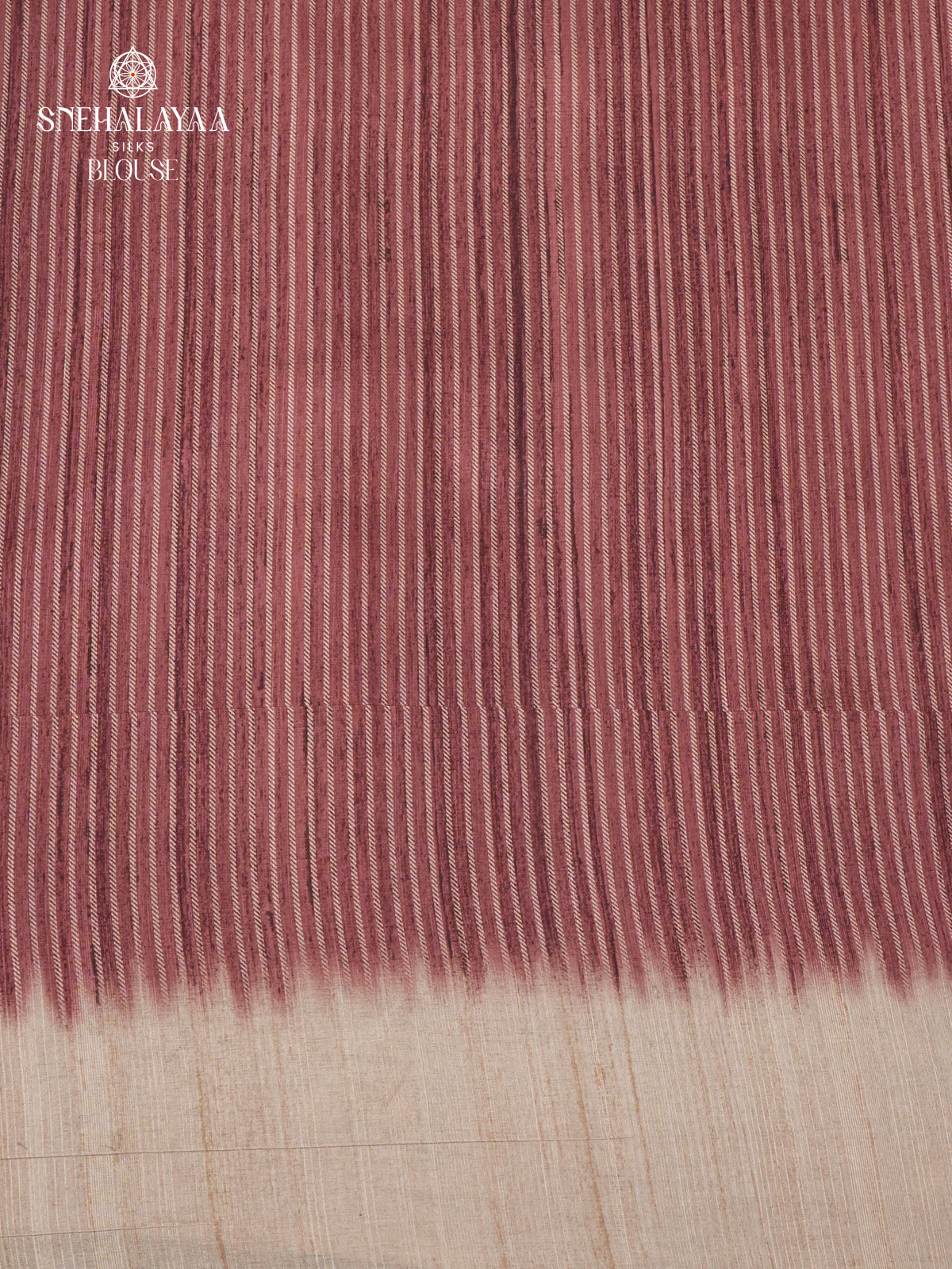 Brown Tussar Embroidery Saree