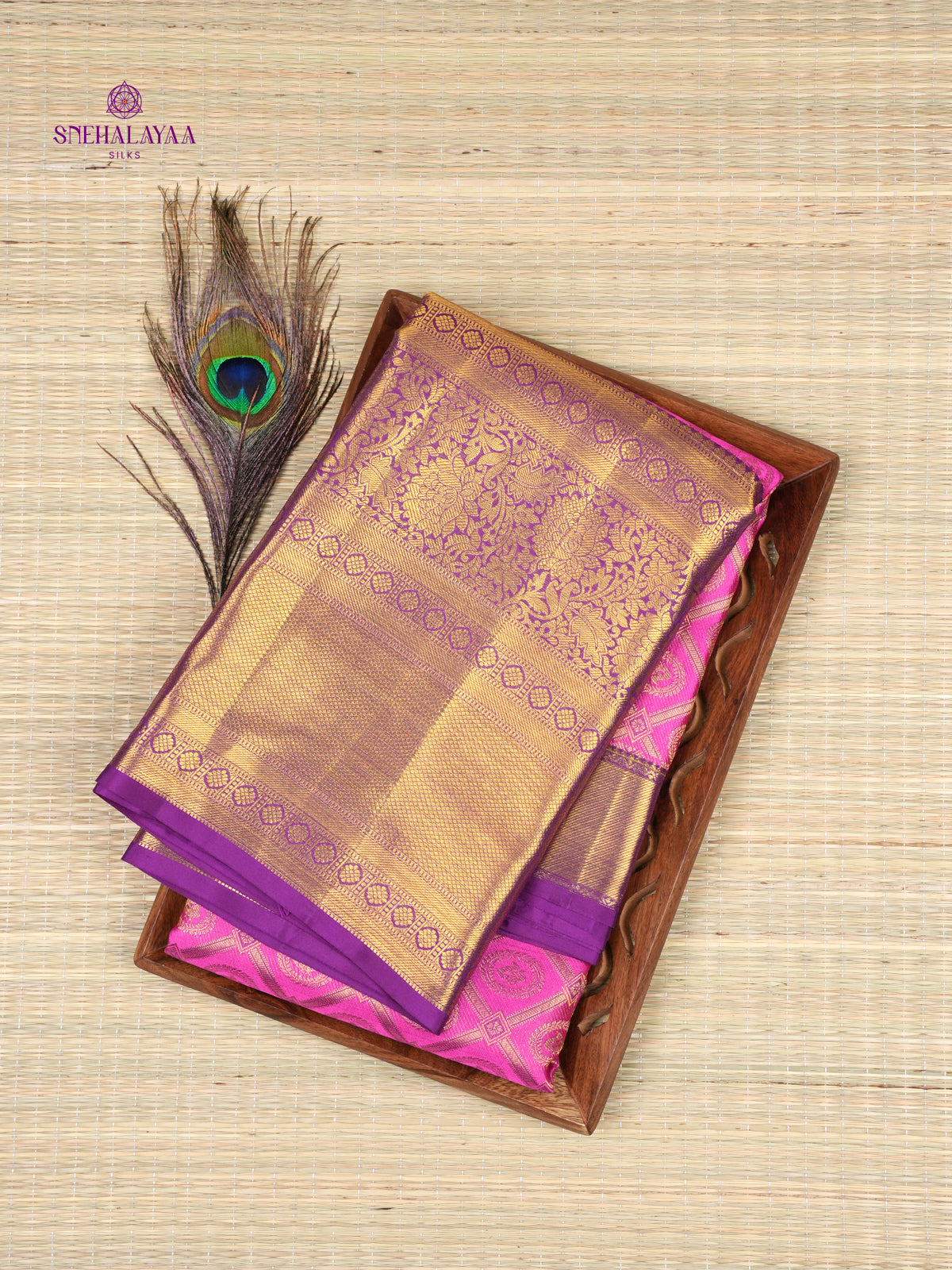Magenta Pink Kanjivaram Silk Saree