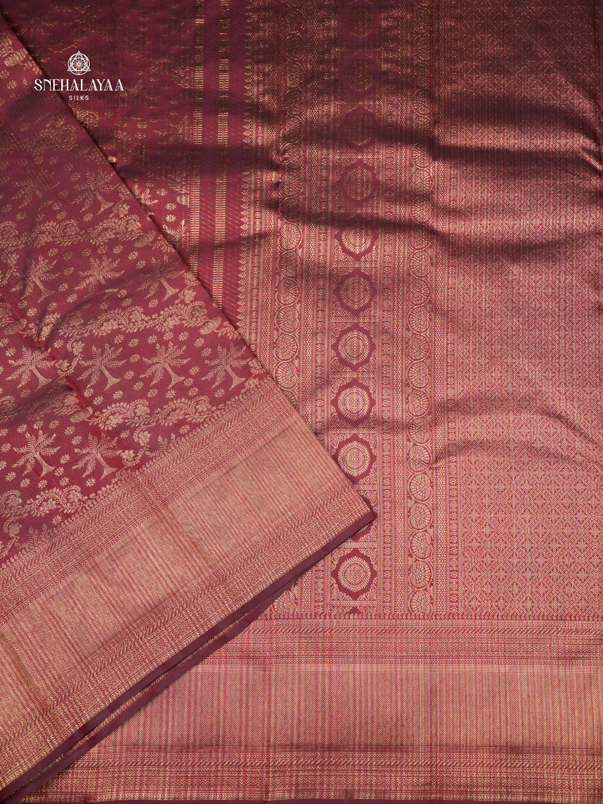 Maroon Kanjivaram Silk Saree