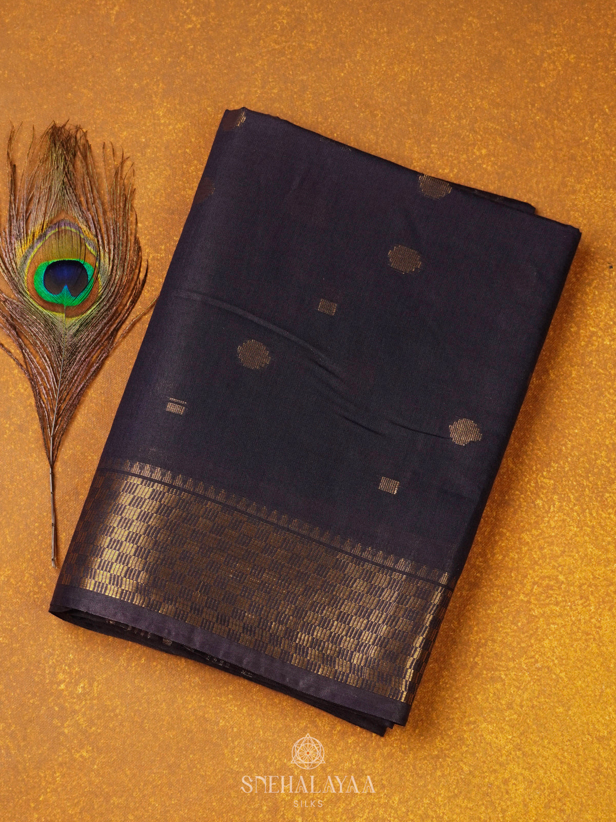 Black Bamboo Silk Saree