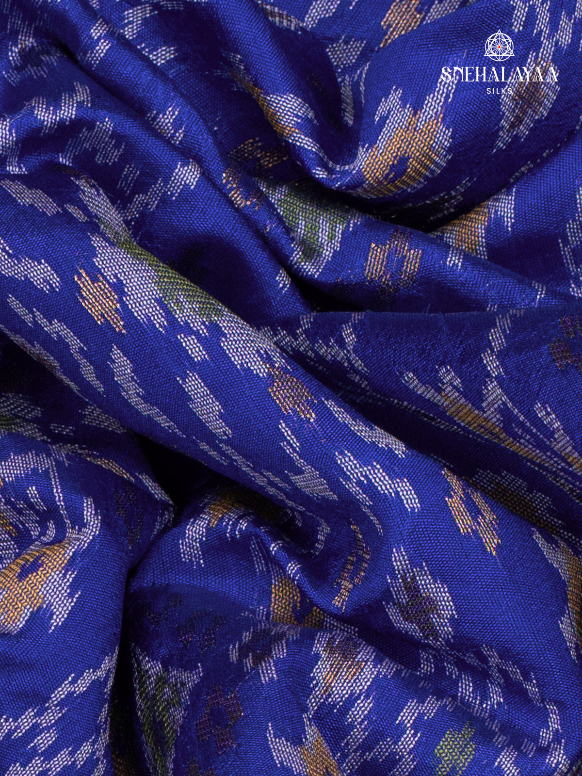Blue Ikat Silk Saree
