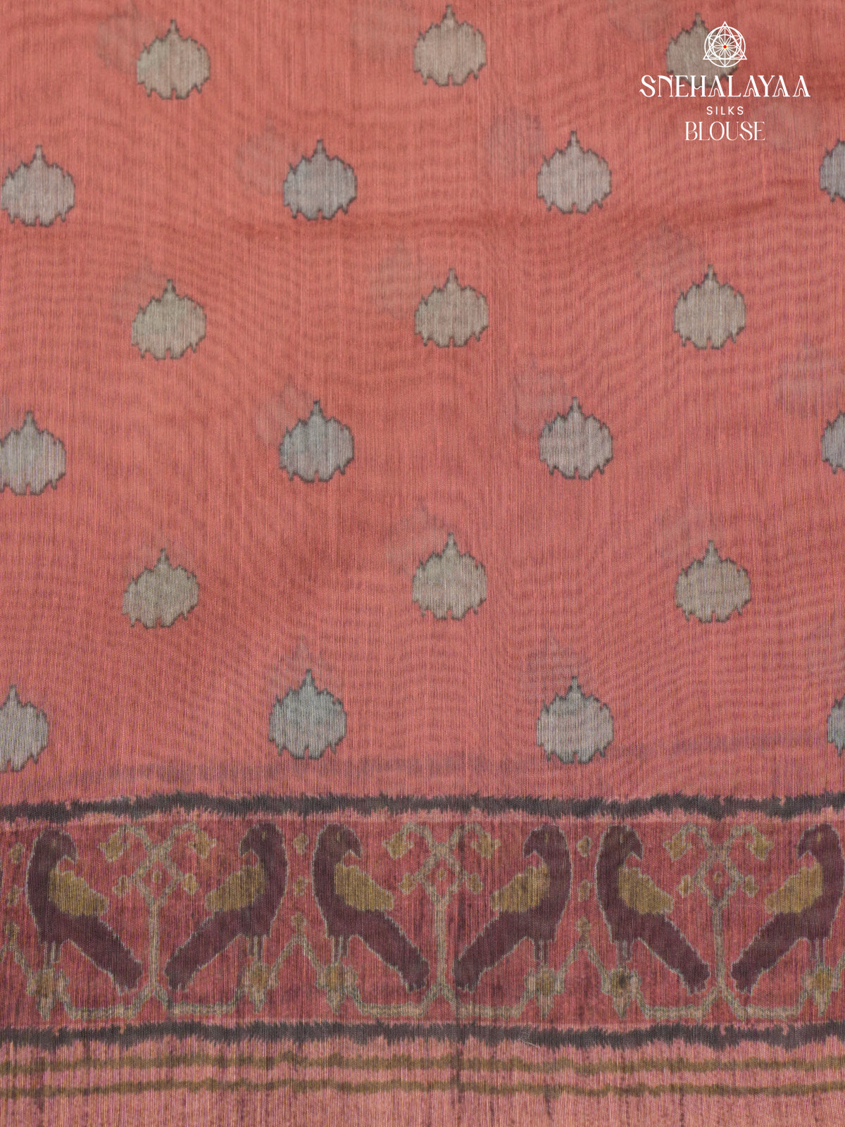 Maroon Linen Embroidery Saree