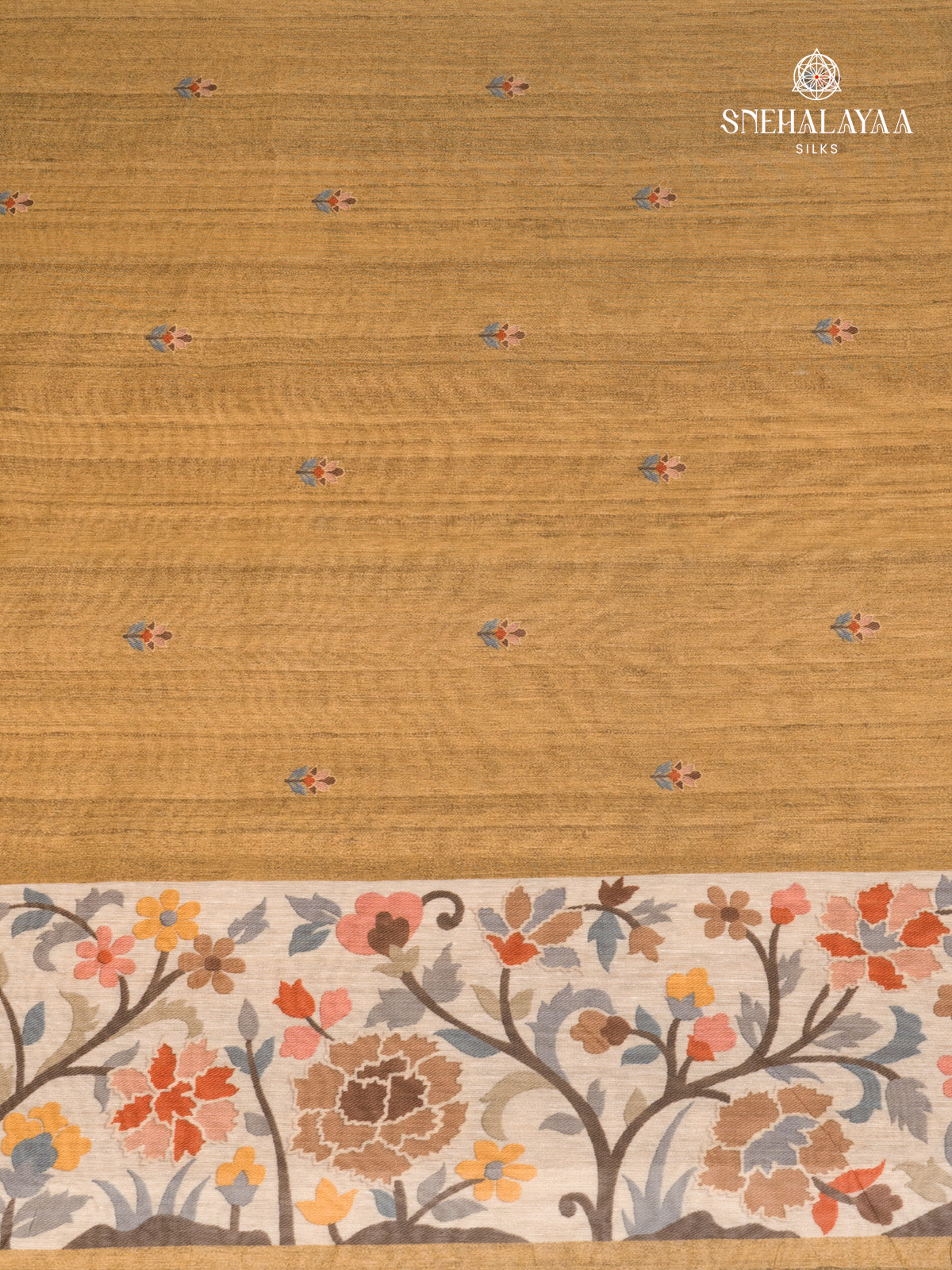 Brown Linen Saree