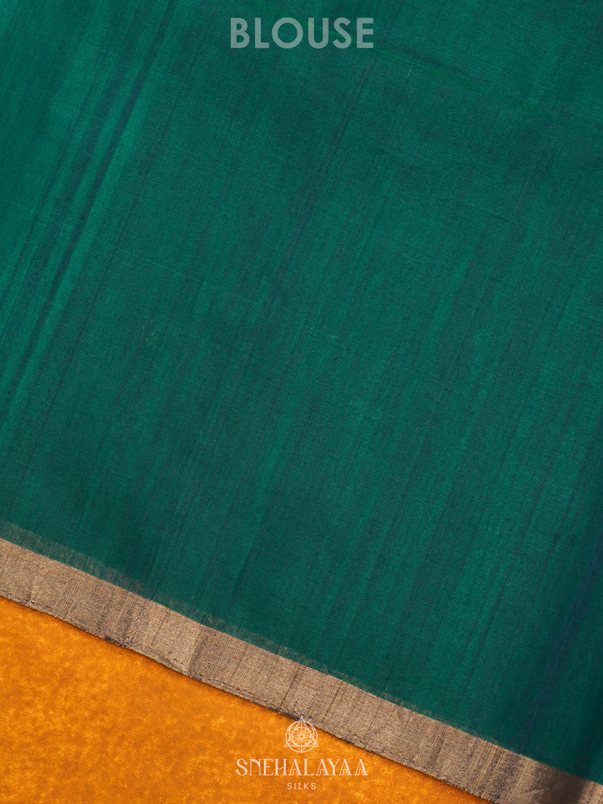 Emerald Green Kora Silk Cotton Saree