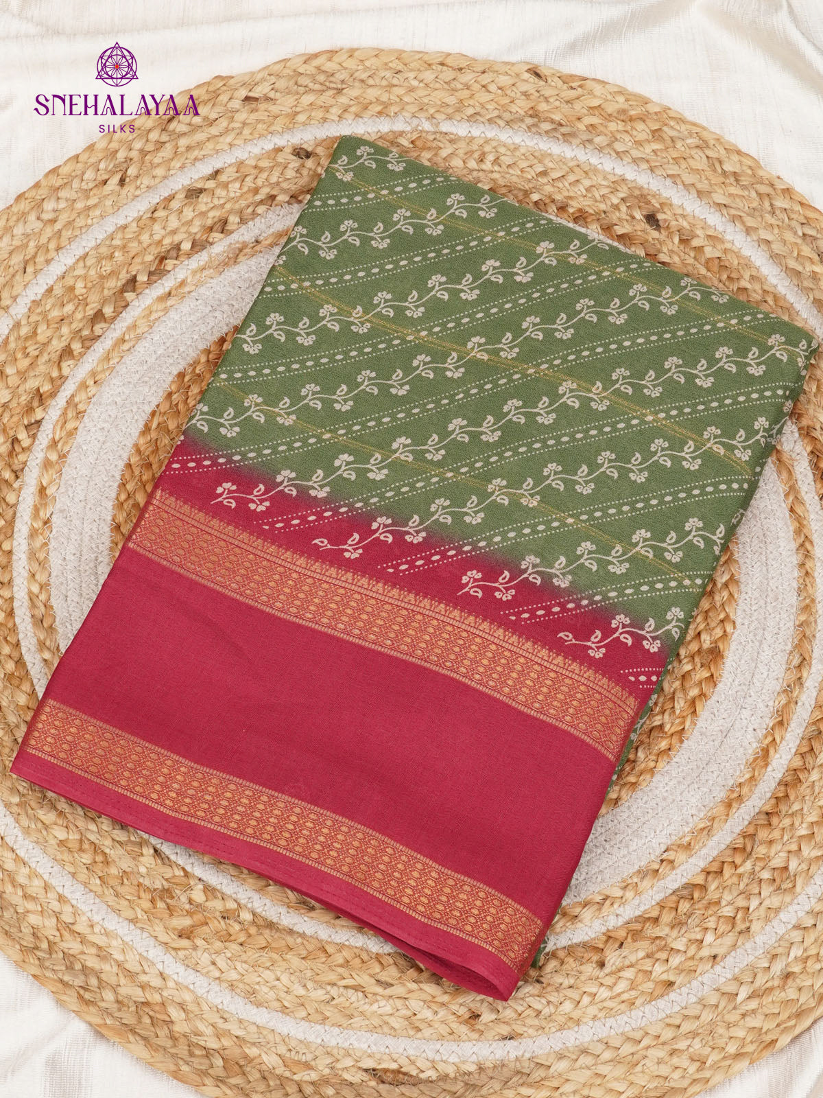 Green Dola Silk Saree