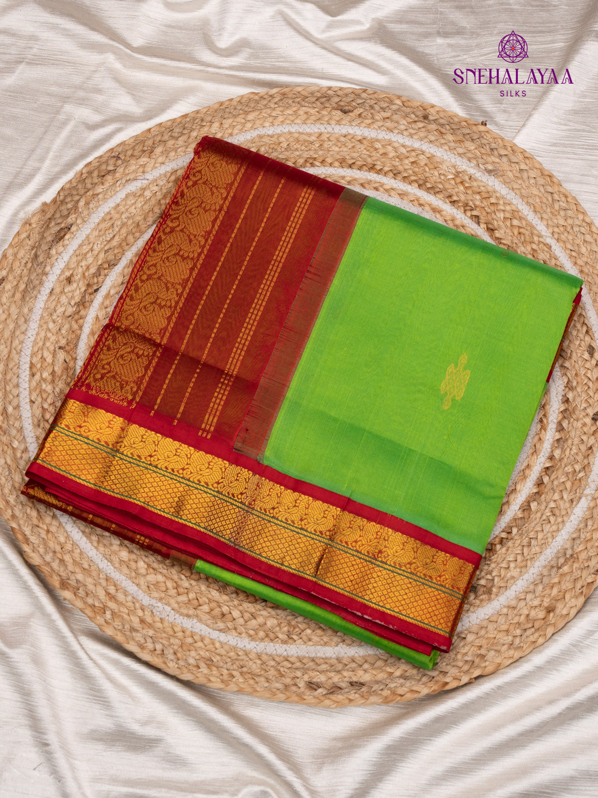 Green Kanchi Silk Cotton Saree
